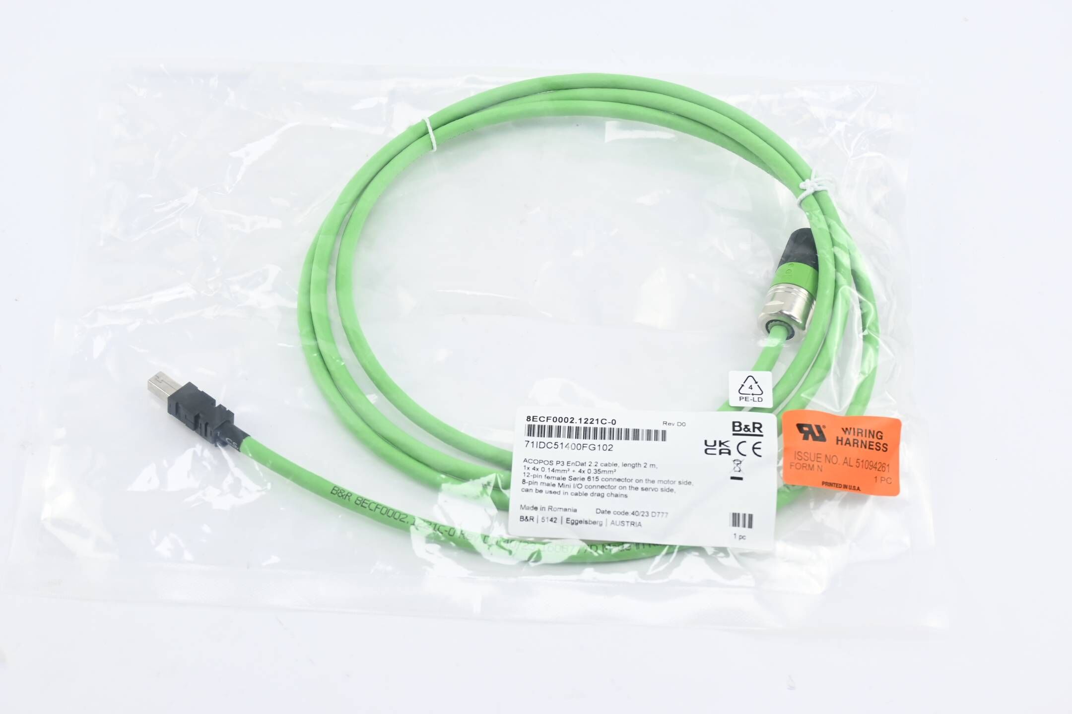 B&R Automation Acopos P3 EnDat 2.2 Kabel 8ECF0002.1221C-0 Rev. D0 ( 2m )