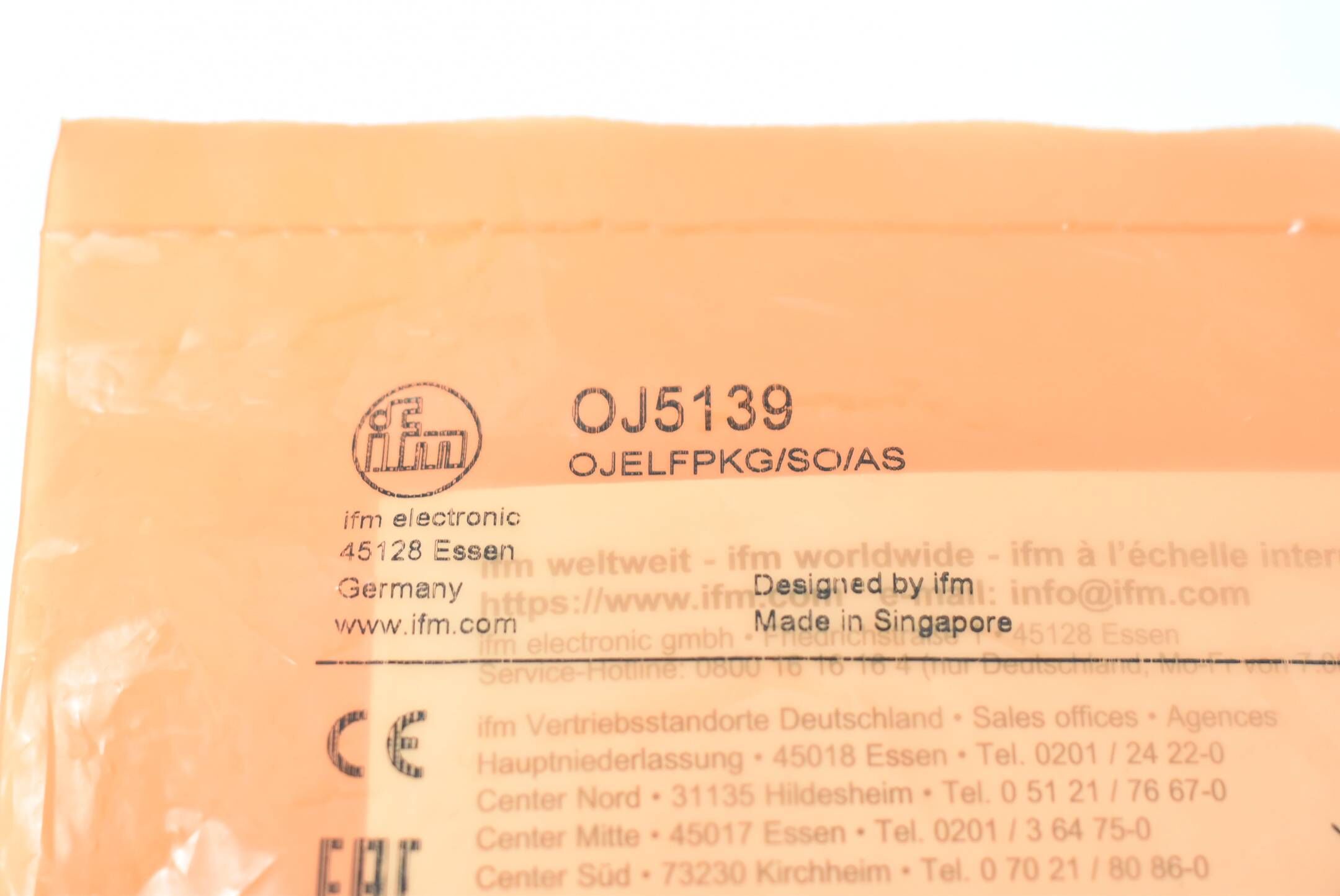 IFM Laser-Einweglichtschranke Empfänger OJ5139 ( OJELFPKG/SO/AS )