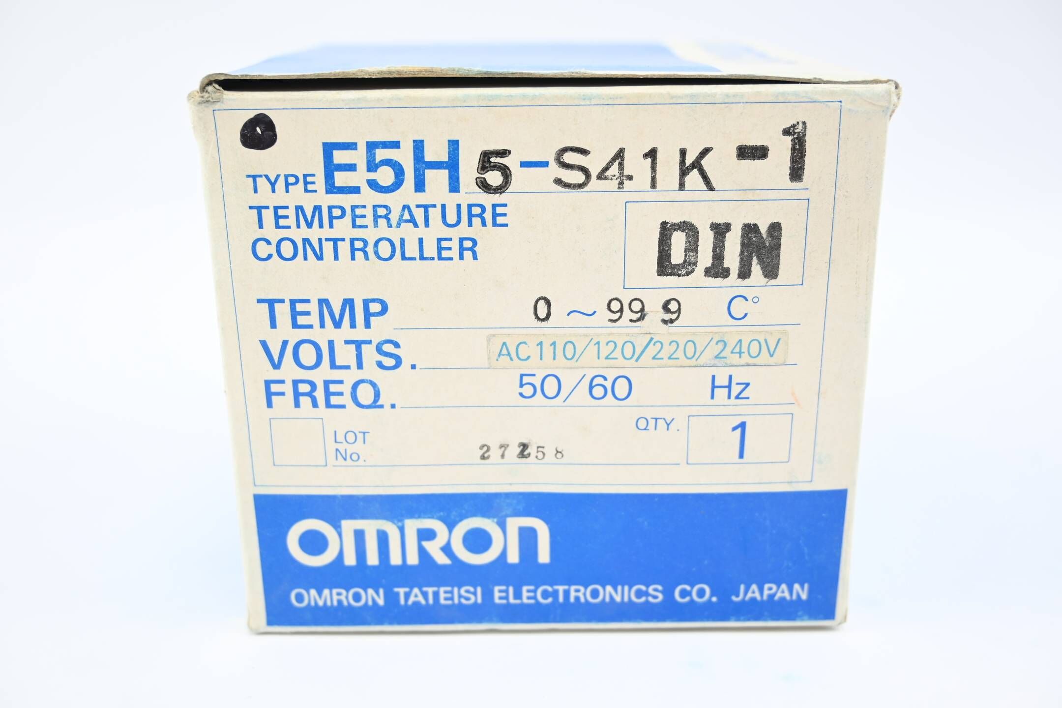 Omron Temperatur Controller 0-99.9°C 110/120/220/240 VAC ( E5H5-S41K-1-DIN )