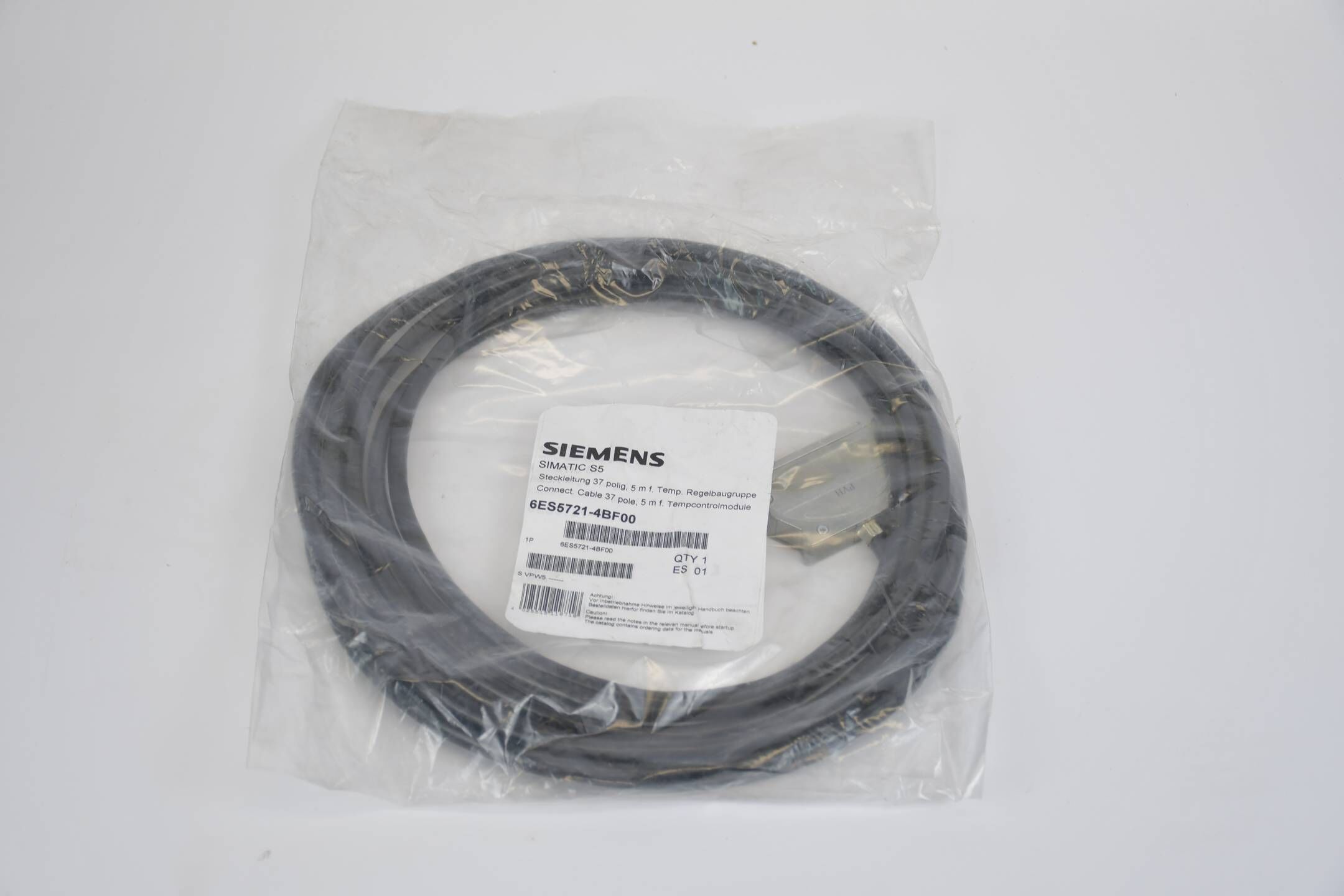 Siemens Simatic S5 Steckleitung 5m 37 polig  6ES5721-4BF00 ( 6ES5 721-4BF00 )