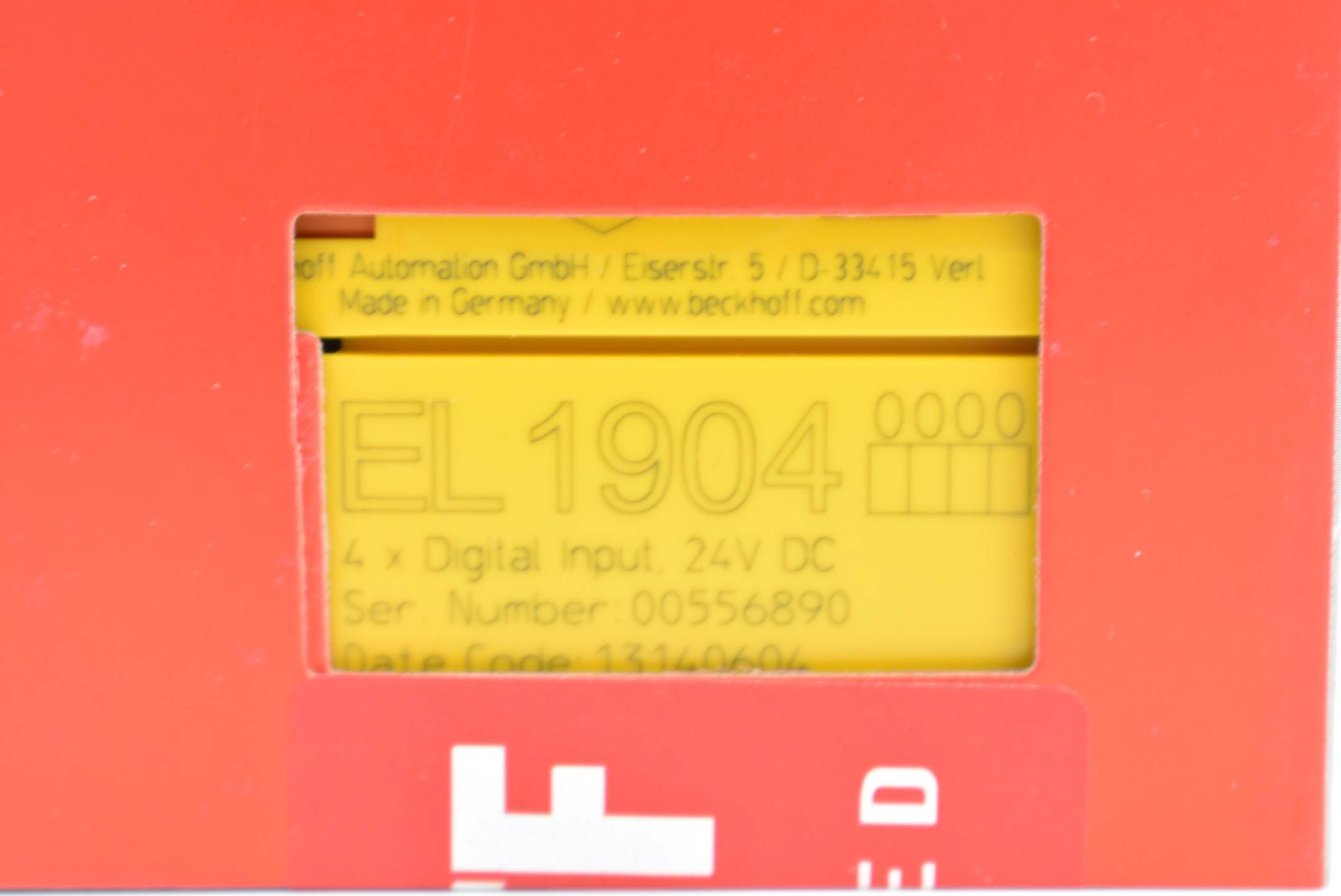 Beckhoff EtherCAT-Klemme 4-Kanal-Digital-Eingang EL1904 ( EL 1904 )