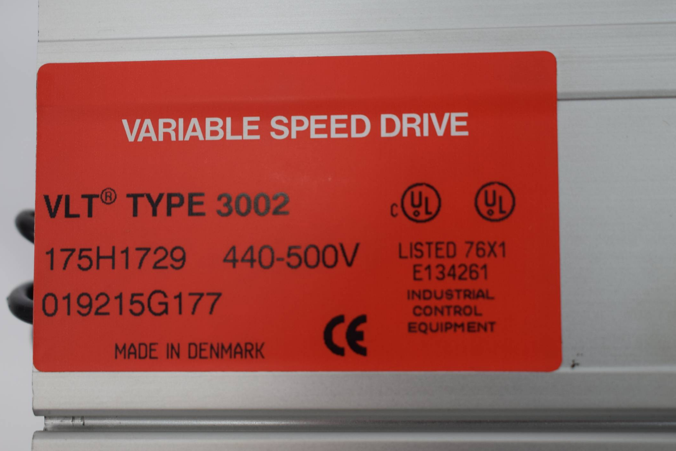 Danfoss VLT Type 3002 Variable Speed Drive Freqeunzumrichter 175H1729 440-500V