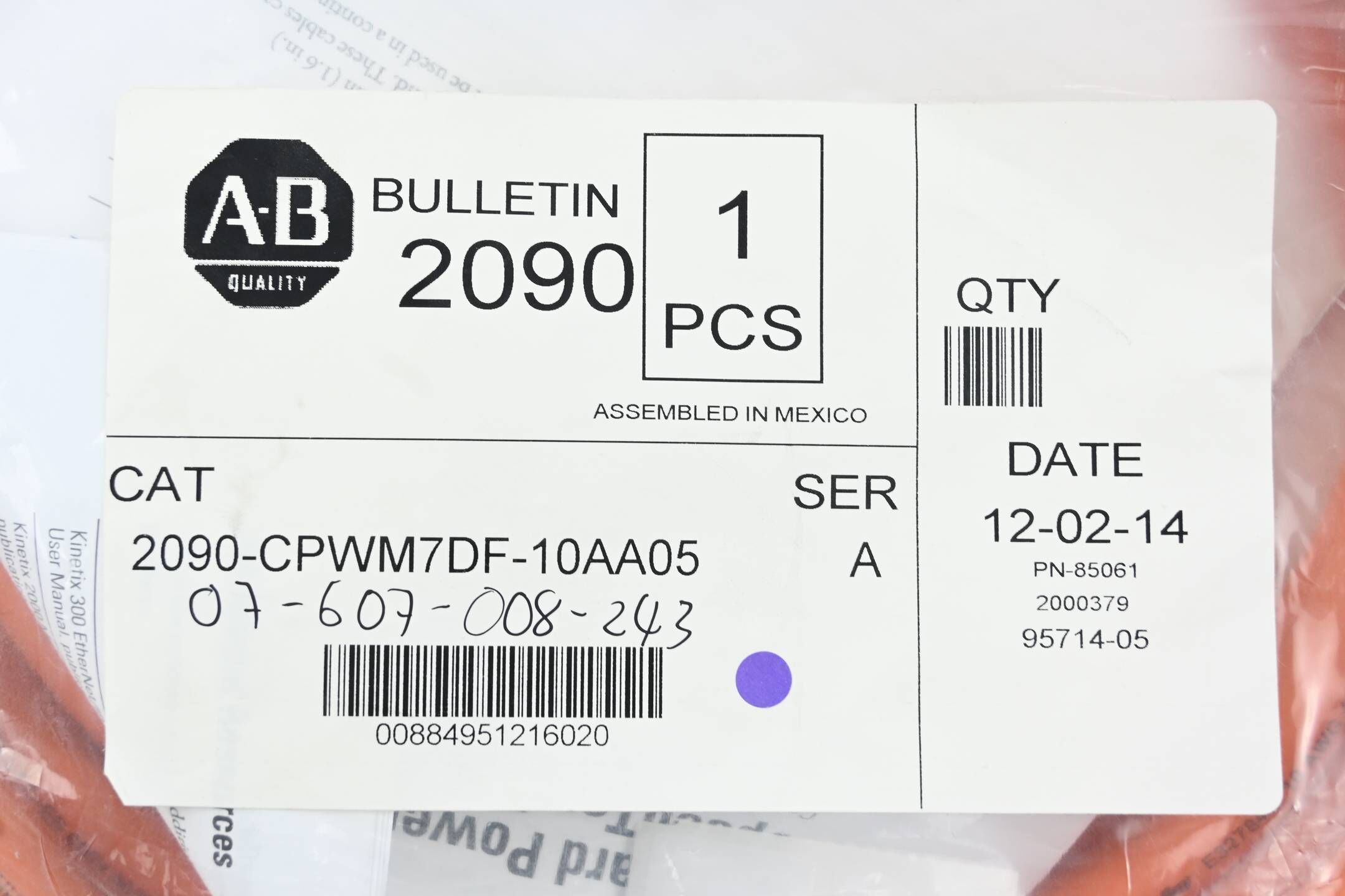 Allen Bradley Power Kabel 2090-CPWM7DF-10AA05 ( 5,00m )