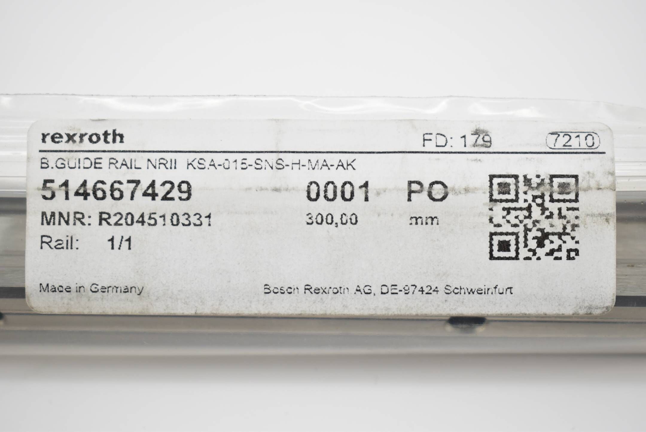 Rexroth Kugelführungsschiene KSA-015-SNS-H-MA-AK ( R204510331 )