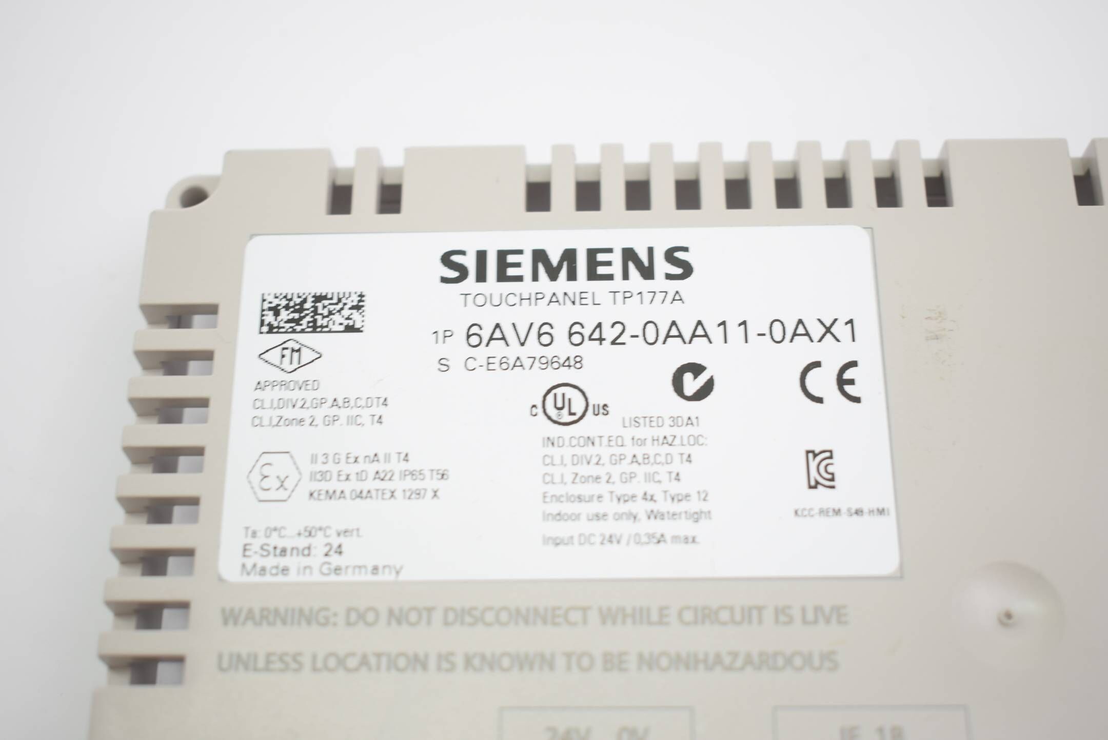 Siemens Cover Rückabdeckung für 6AV6 642-0AA11-0AX1 ( 6AV6642-0AA11-0AX1 )