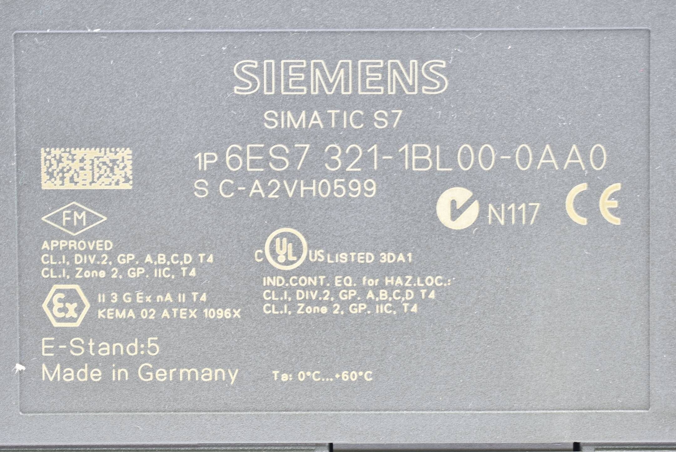 Siemens Simatic S7-300 SM321 6ES7321-1BL00-0AA0 ( 6ES7 321-1BL00-0AA0 ) E1-5