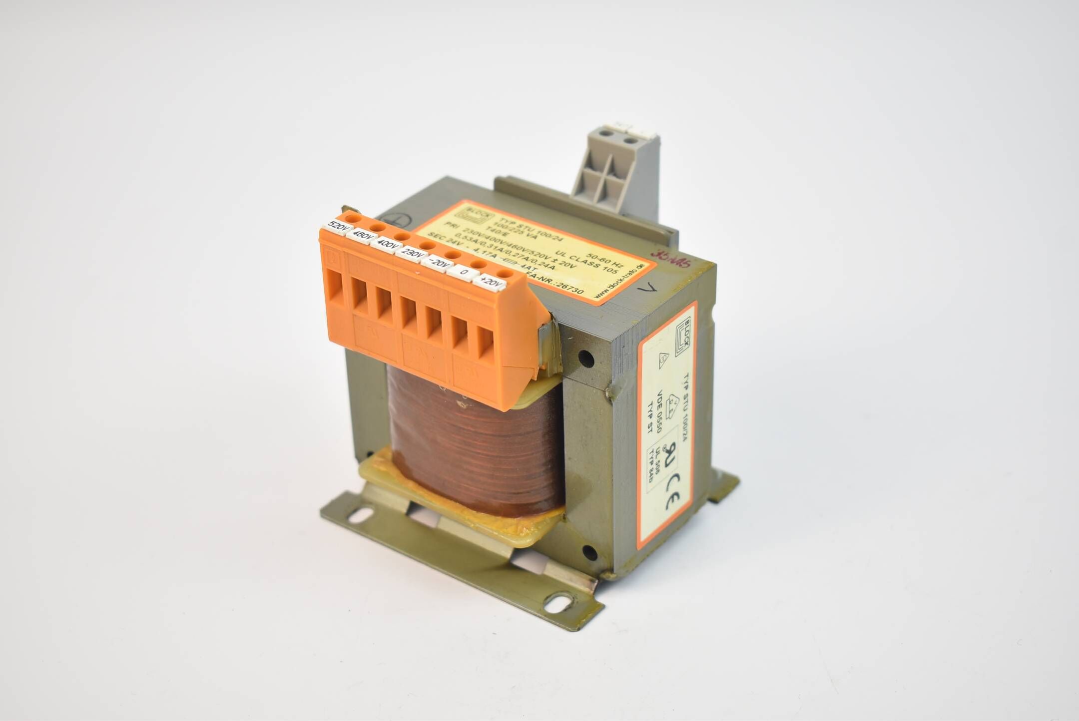 Block Steuerungstransformer STU 100/24 ( 50-60 Hz 100-225VA )