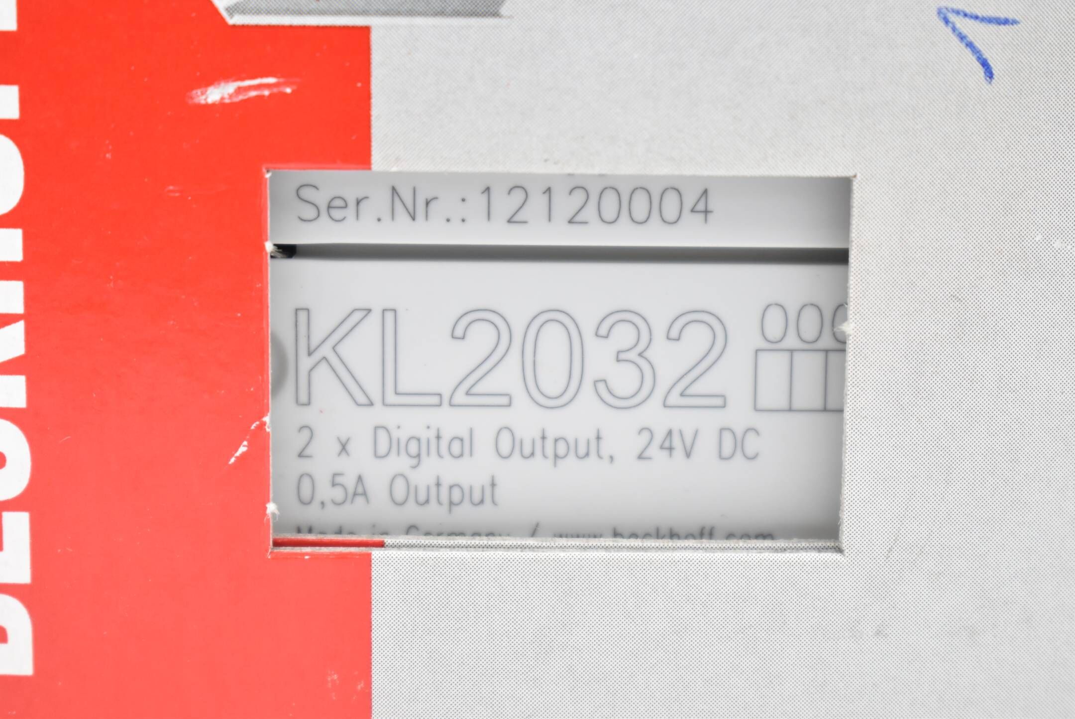 Beckhoff Busklemme 2-Kanal-Digital-Ausgang 24 V DC 0,5 A KL2032 ( KL 2032 )