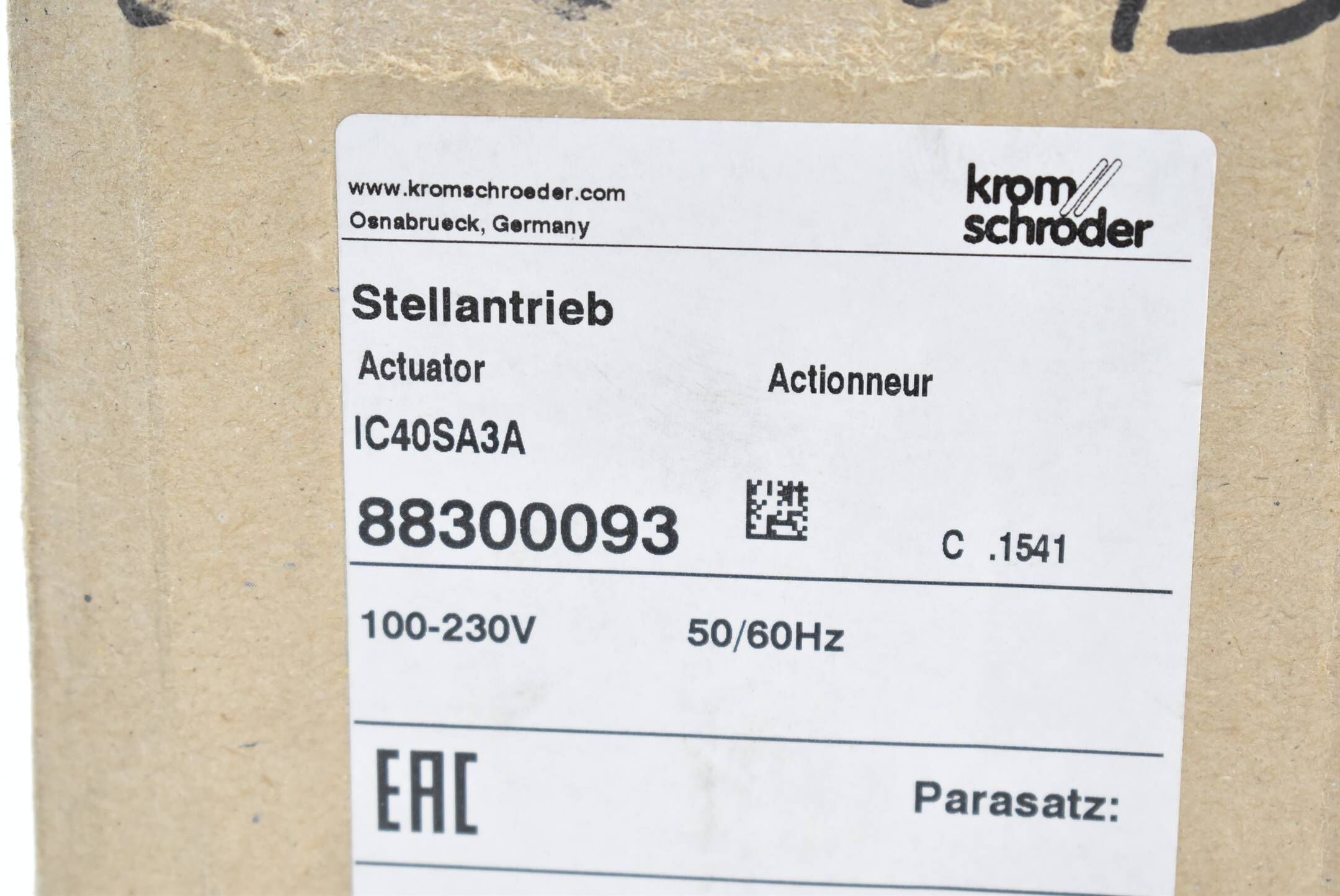 Krom Schröder Stellantrieb IC40SA3A ( 88300093 )