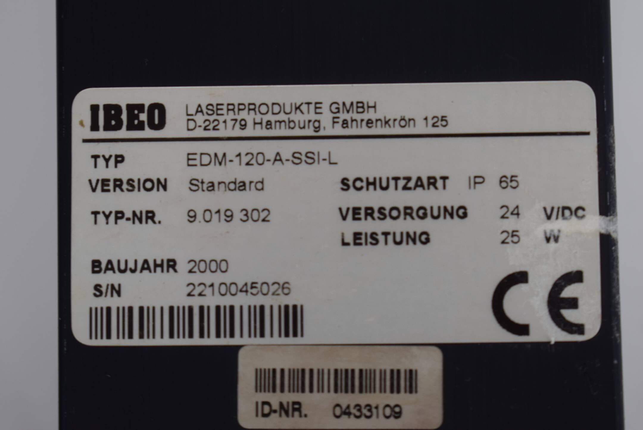 IBEO Entfernungsmessgerät EDM-120-A-SSI-L 9.019 302