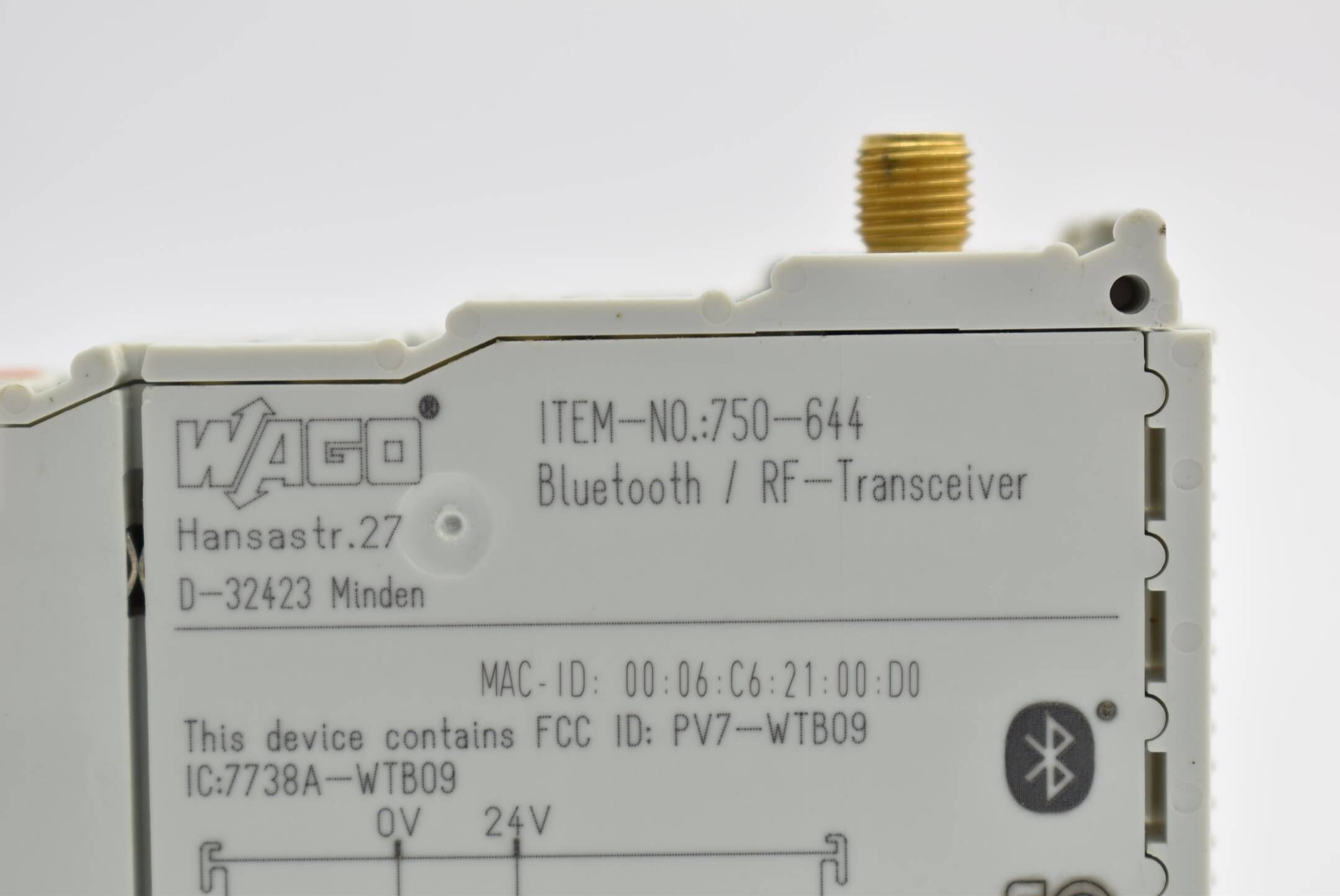 Wago Bluetooth 2.0 RF-Transceiver 750-644