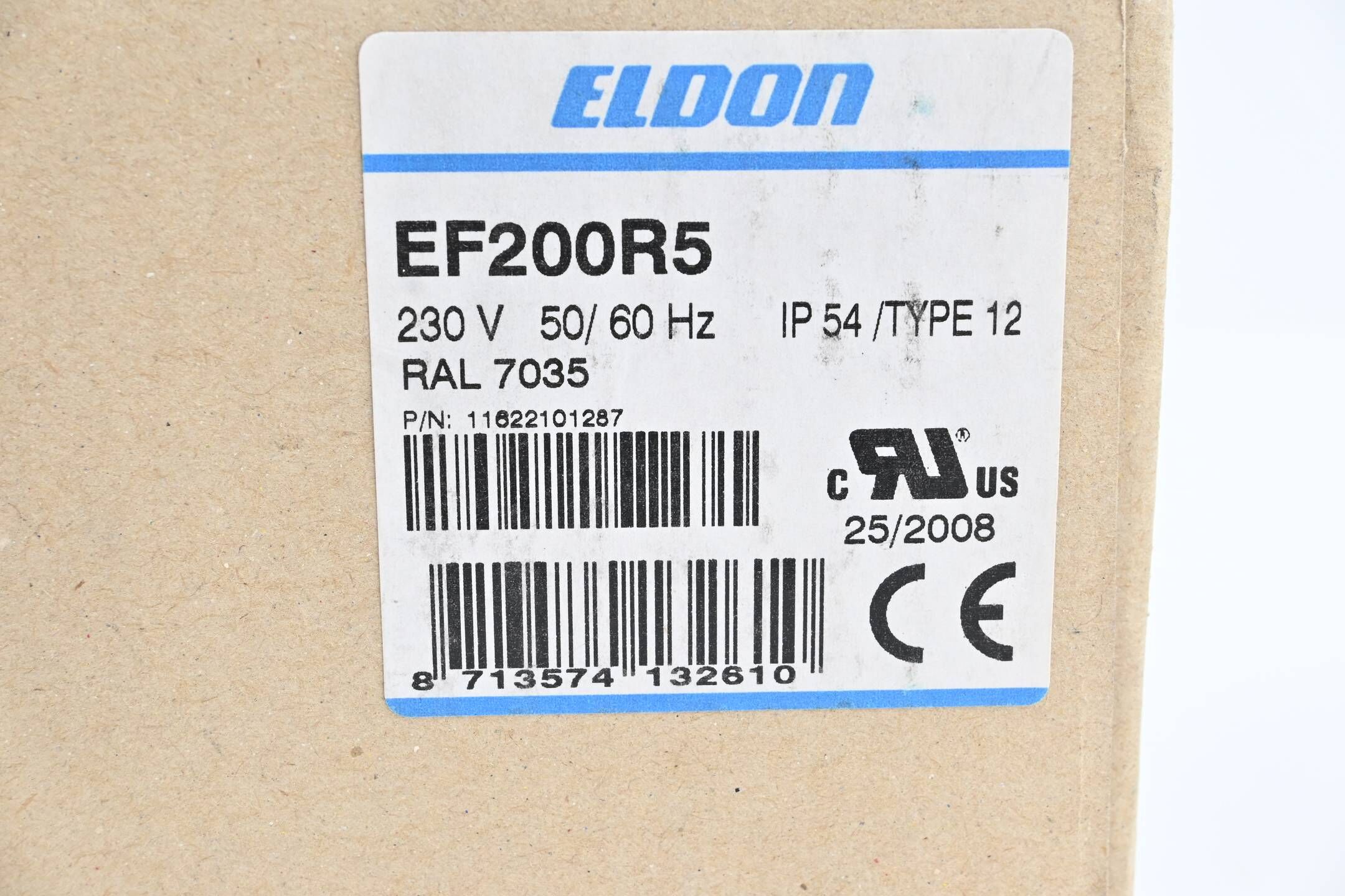 Eldon Filterlüfter EF200R5 ( 230V 50/60Hz RAL 7035 )