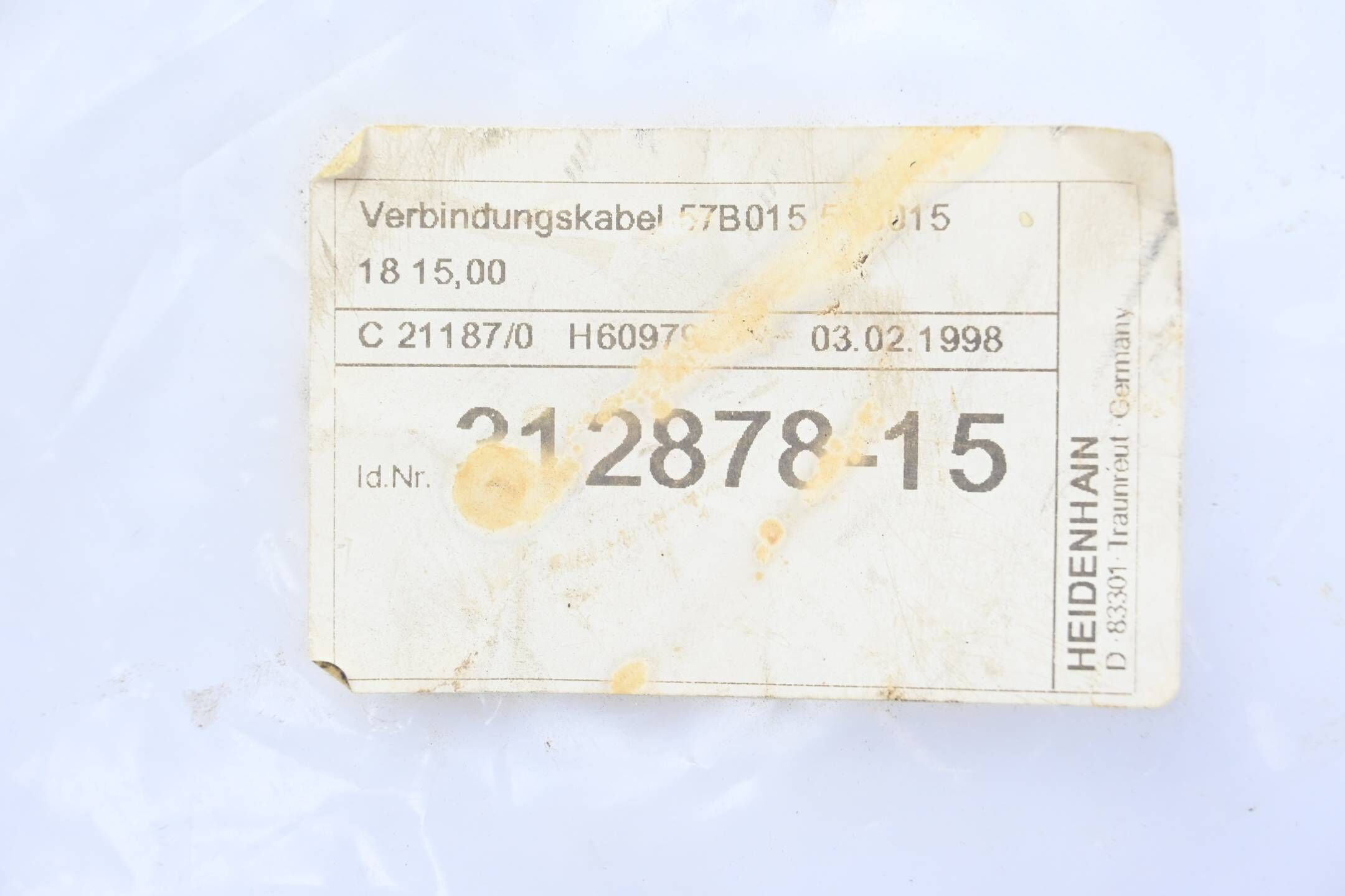 Heidenhain Verbindungskabel 312878-15 ( 31287815 )