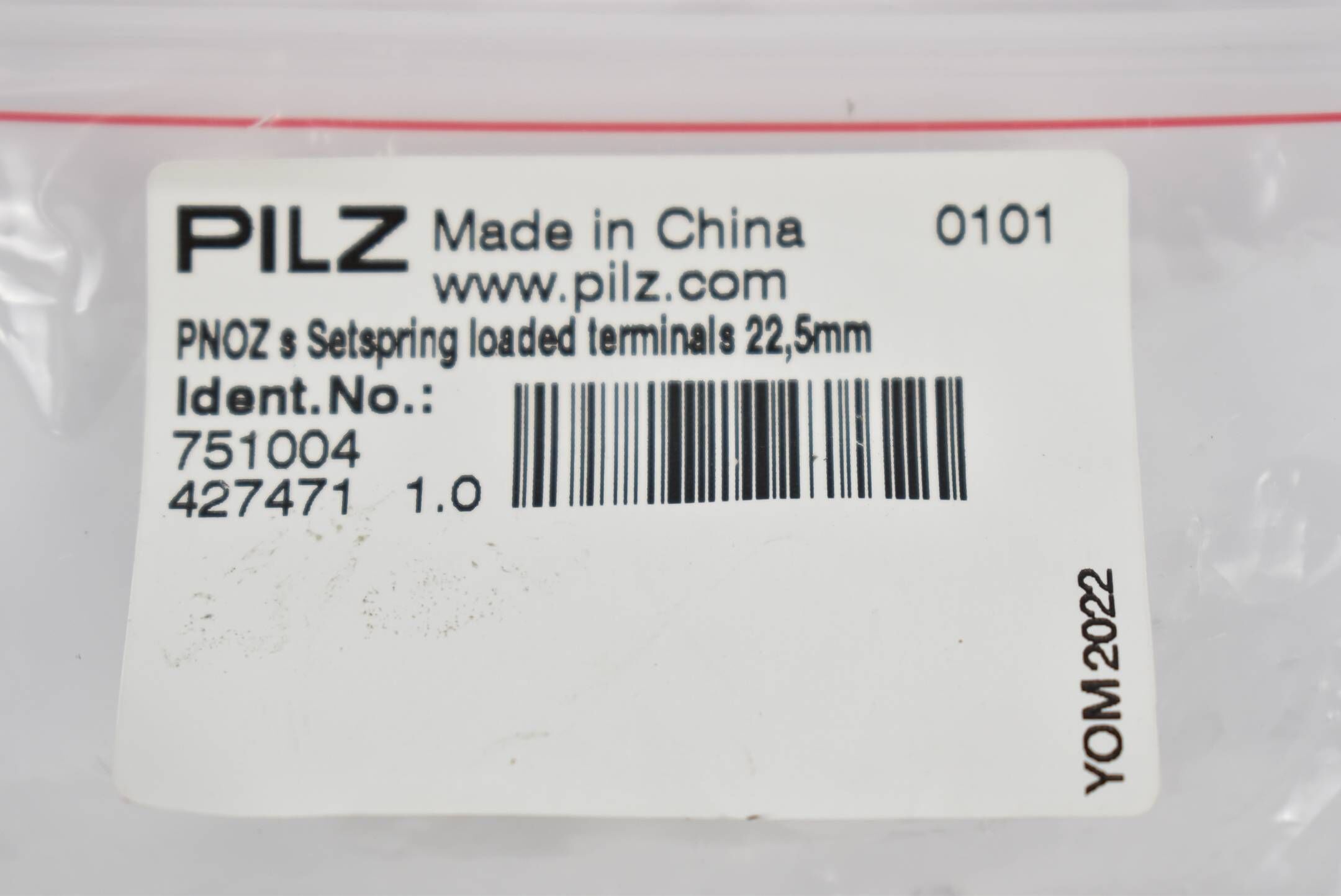 Pilz PNOZ s Setspring loaded terminals 22,5mm Federkraftklemme 751004