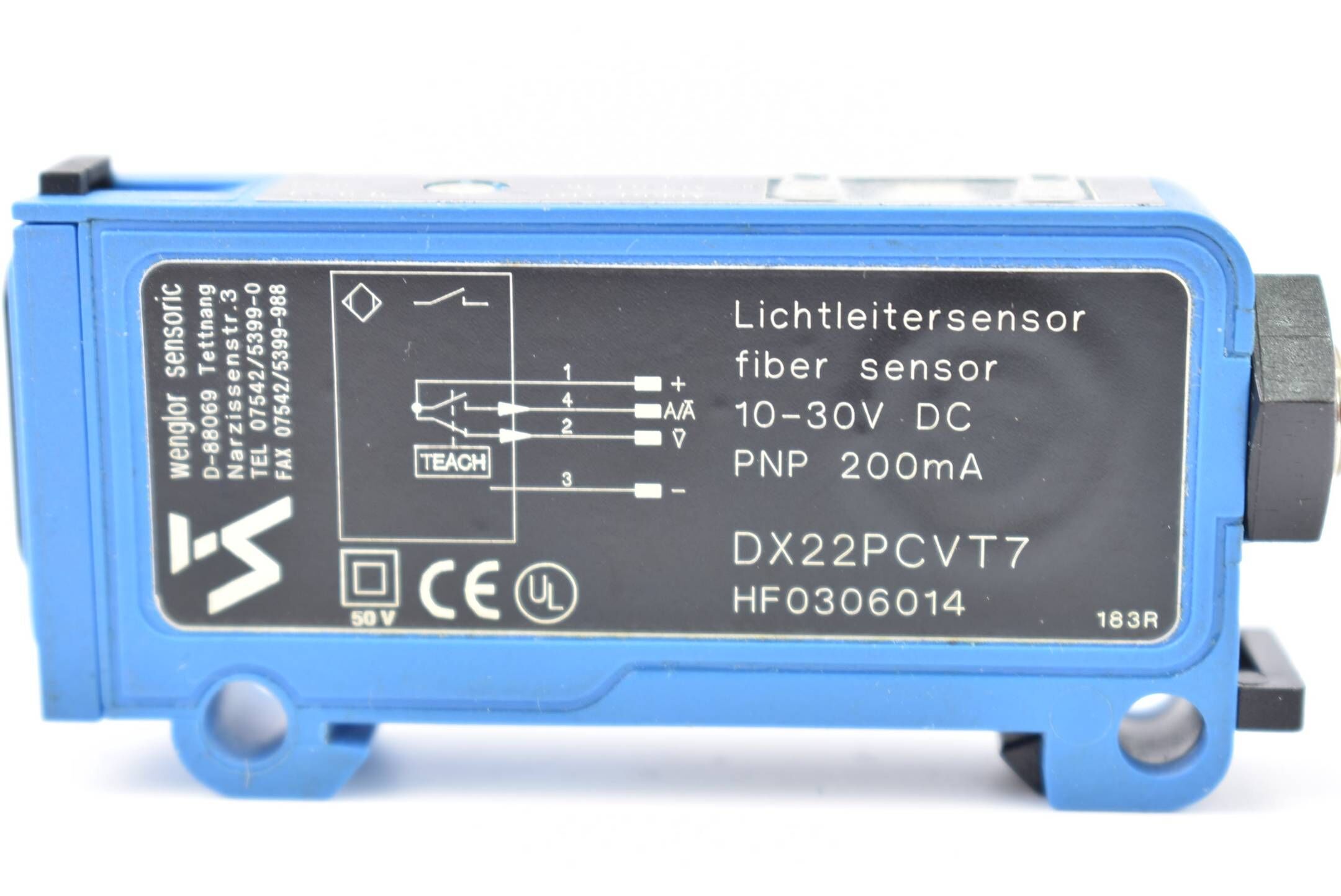 Wenglor Lichtleitsensor 10-30 V DC 200 mA DX22PCVT7