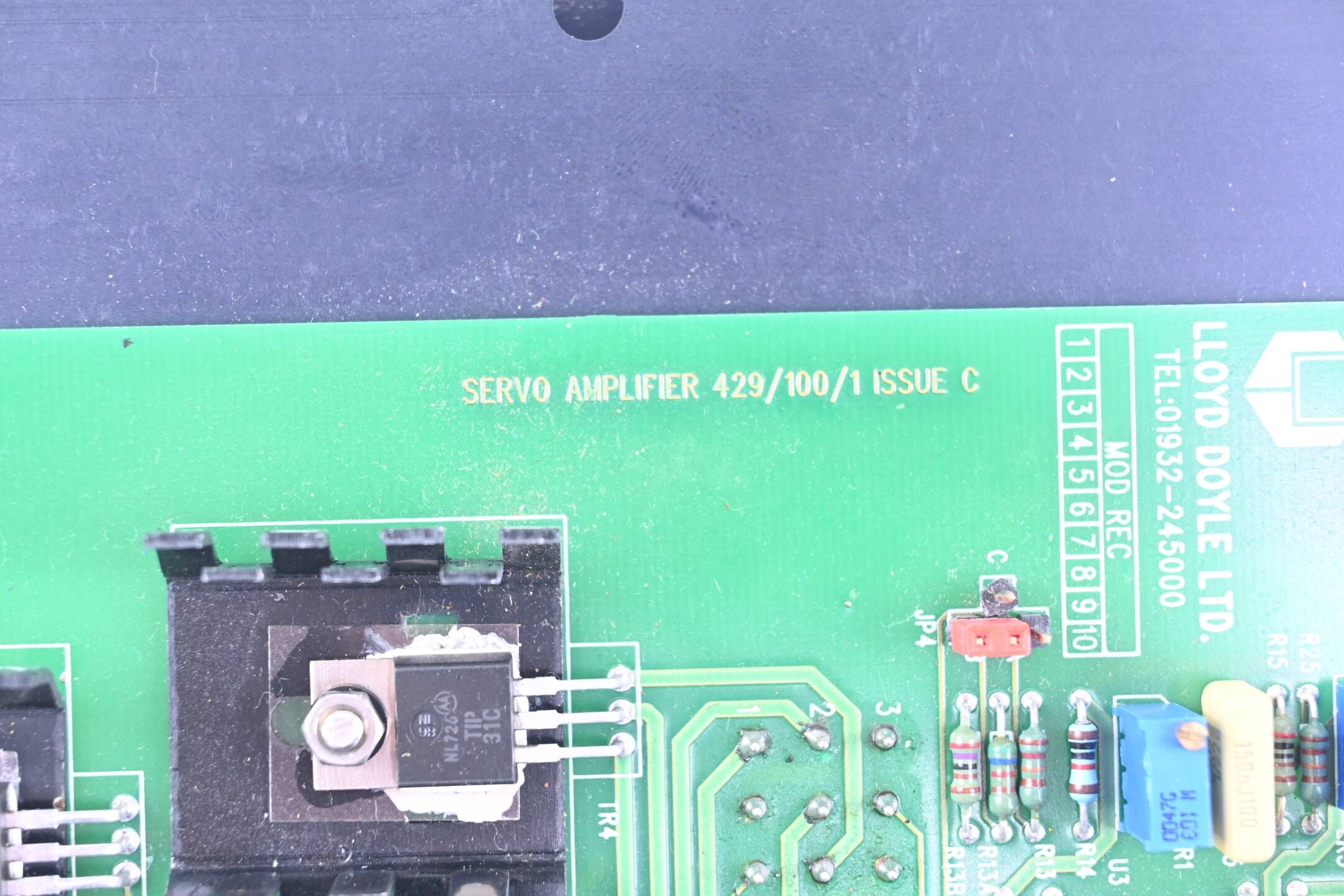 Lloyd Doyle LTD. Servo Amplifier 429/100/1 Ausgabe C