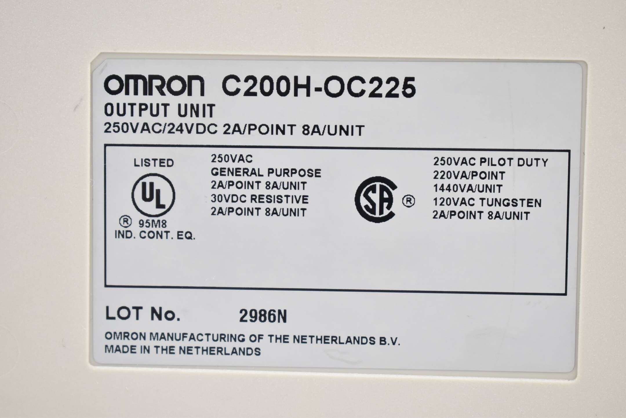 Omron Ausgangsmodul C200H-OC225 ( 250VAC 24VDC )