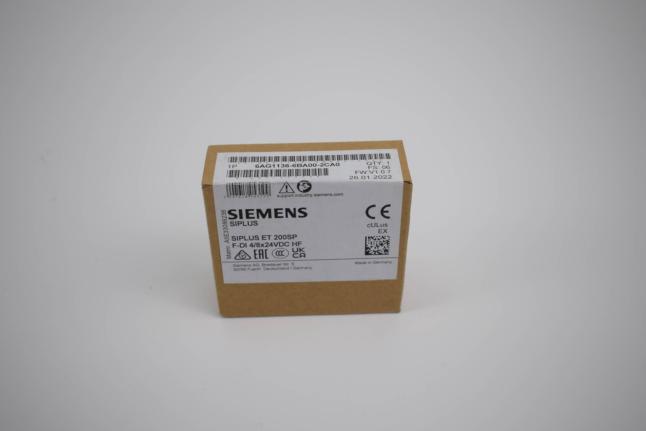 Siemens Simatic ET200SP 6AG1136-6BA00-2CA0 ( 6AG1 136-6BA00-2CA0 ) E06