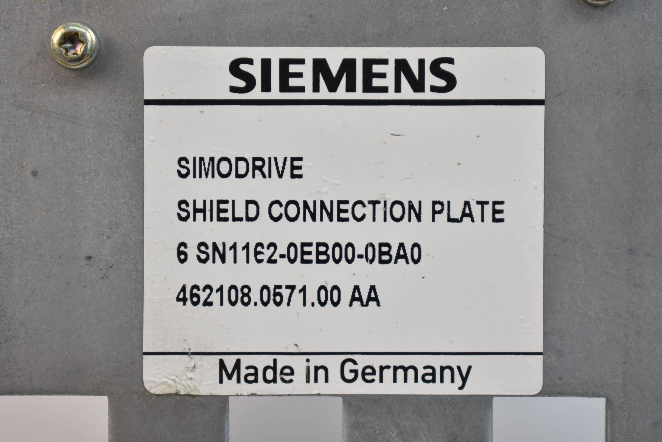 Siemens simodrive 611 Anschlussblech 6SN1 162-0EB00-0BA0 ( 6SN1162-0EB00-0BA0 )