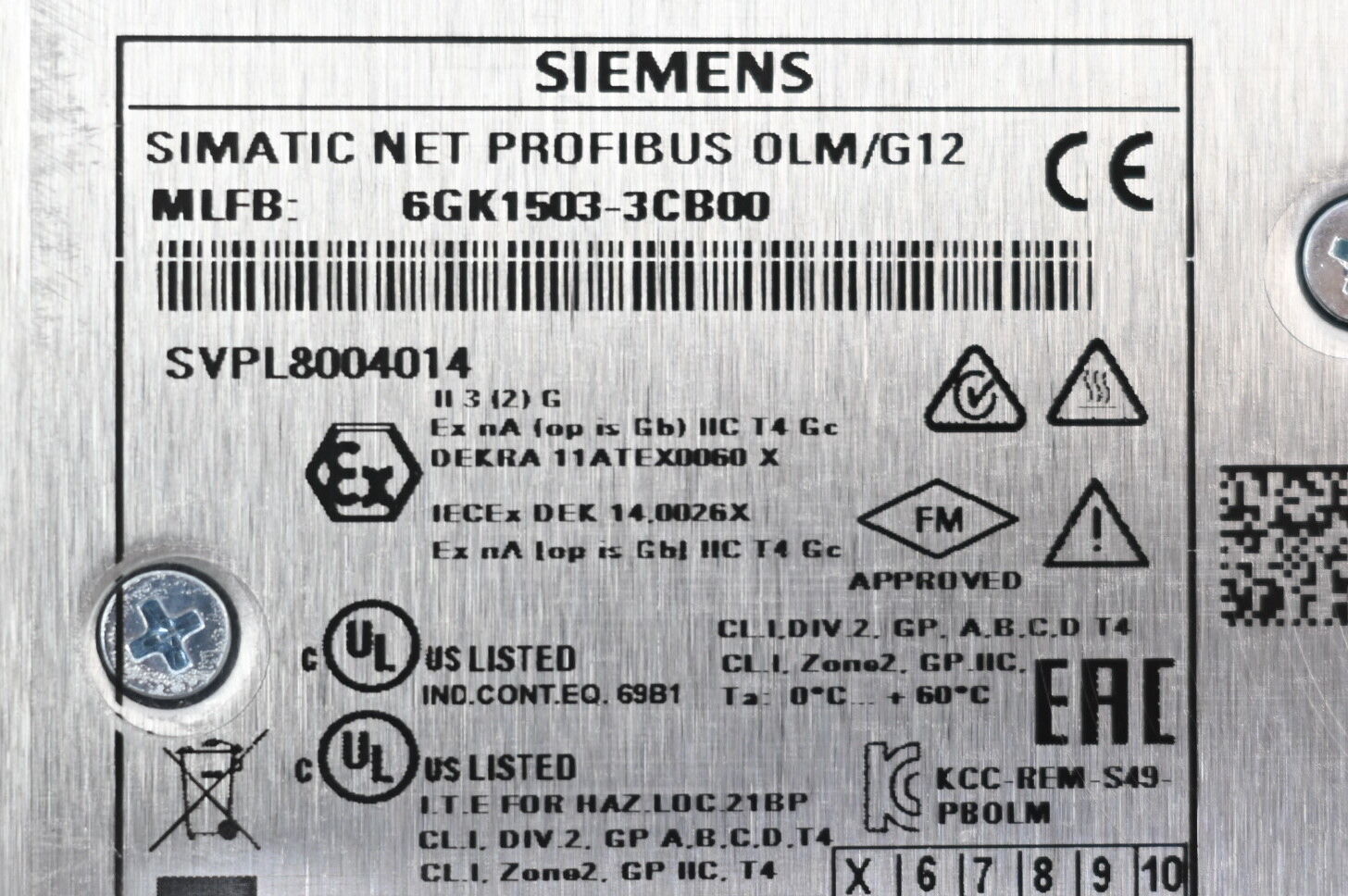 Siemens Simatic Net Profibus OLM/G12 6GK1503-3CB00 ( 6GK1 503-3CB00 ) E.5