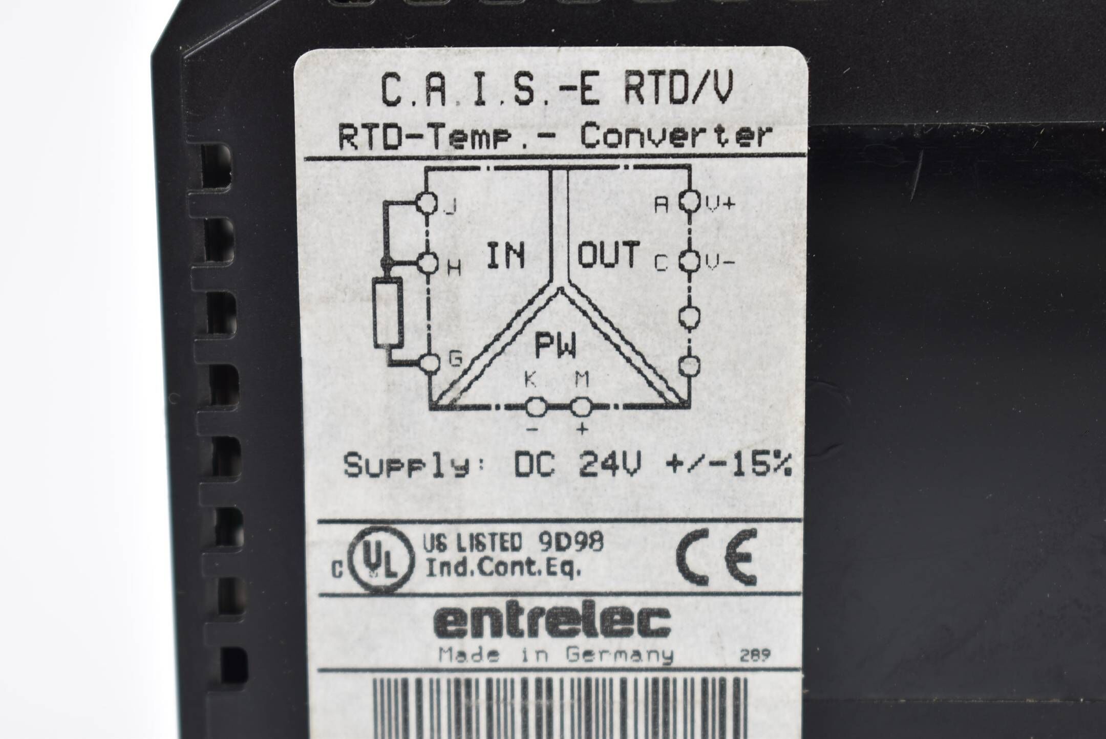 Entrelec Temperatur-Converter DC24V C.A.I.S.-E RTD/V