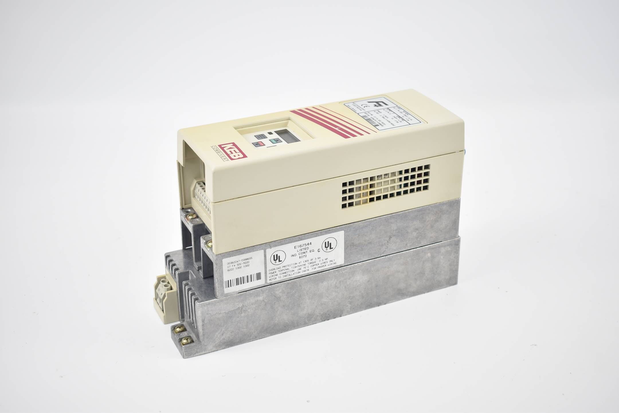 KEB Frequenzumrichter 07F4S0C-M220 ( 0,75kW ) + HF-Filter 09.E4-T60-0001