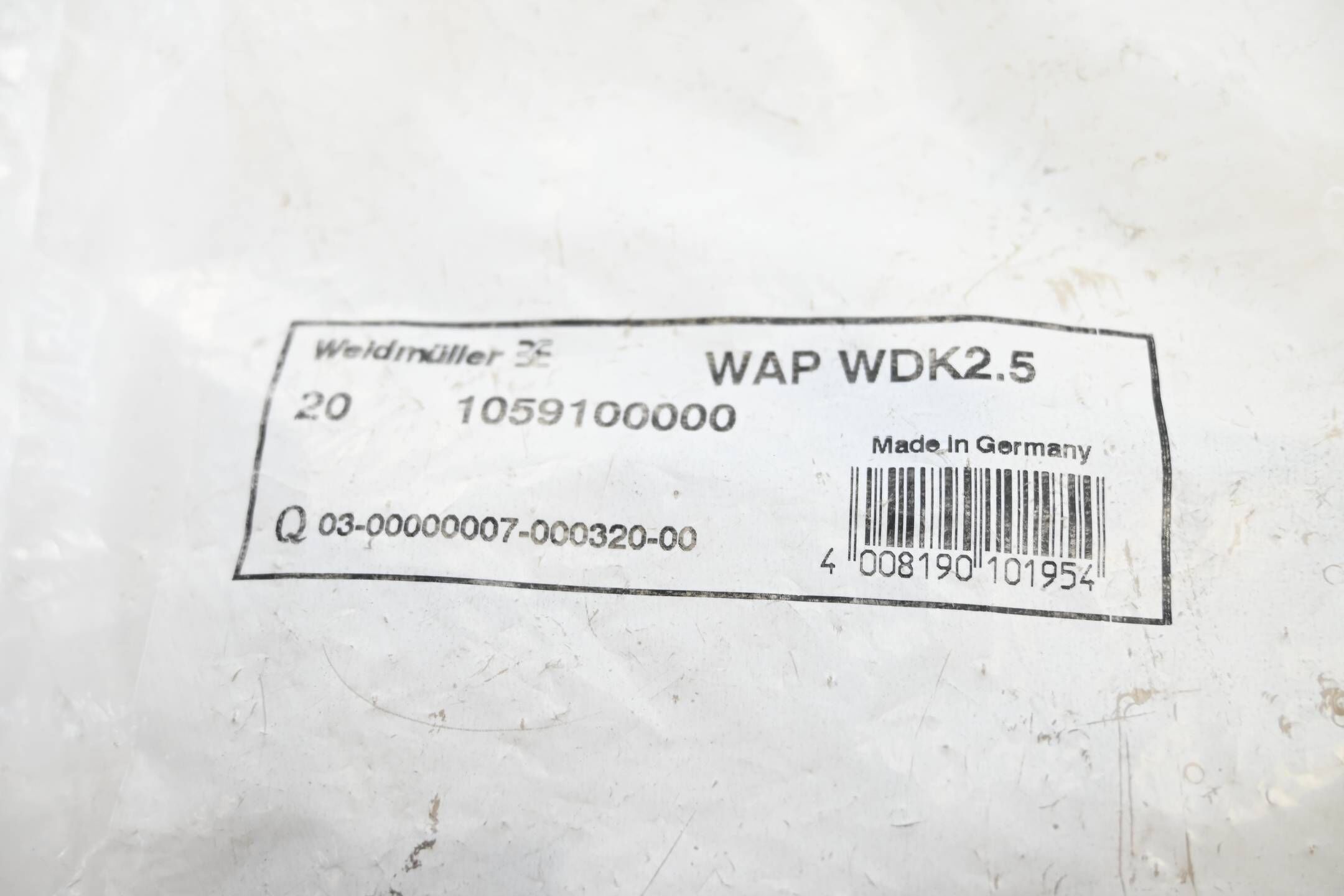 Weidmüller Abdeckung für Durchgangsklemme WAP WDK2,5 ( 1059100000 ) VE: 20Stk.