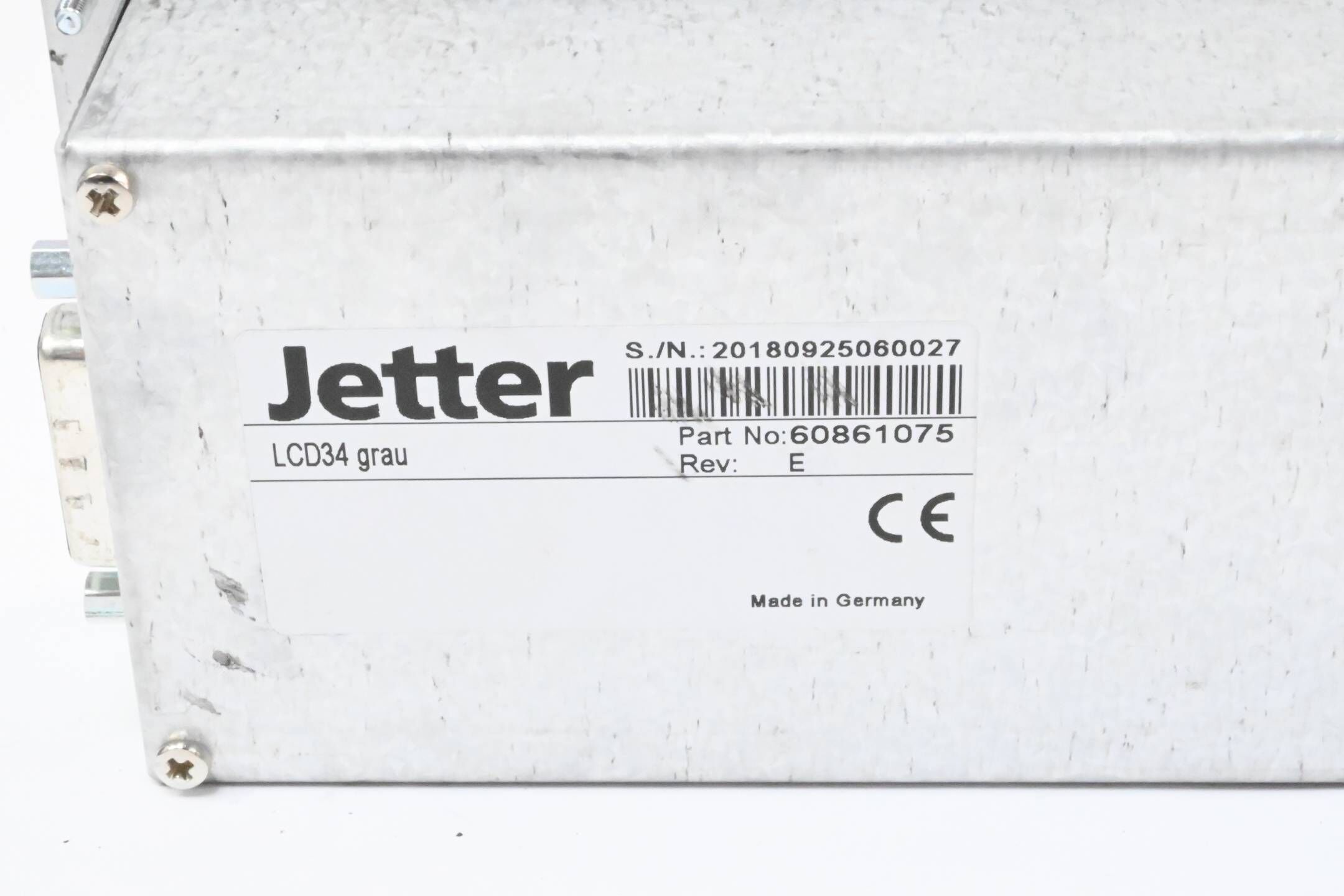 Jetter Bedienpanel LCD34 grau ( 60861075 ) Rev. E