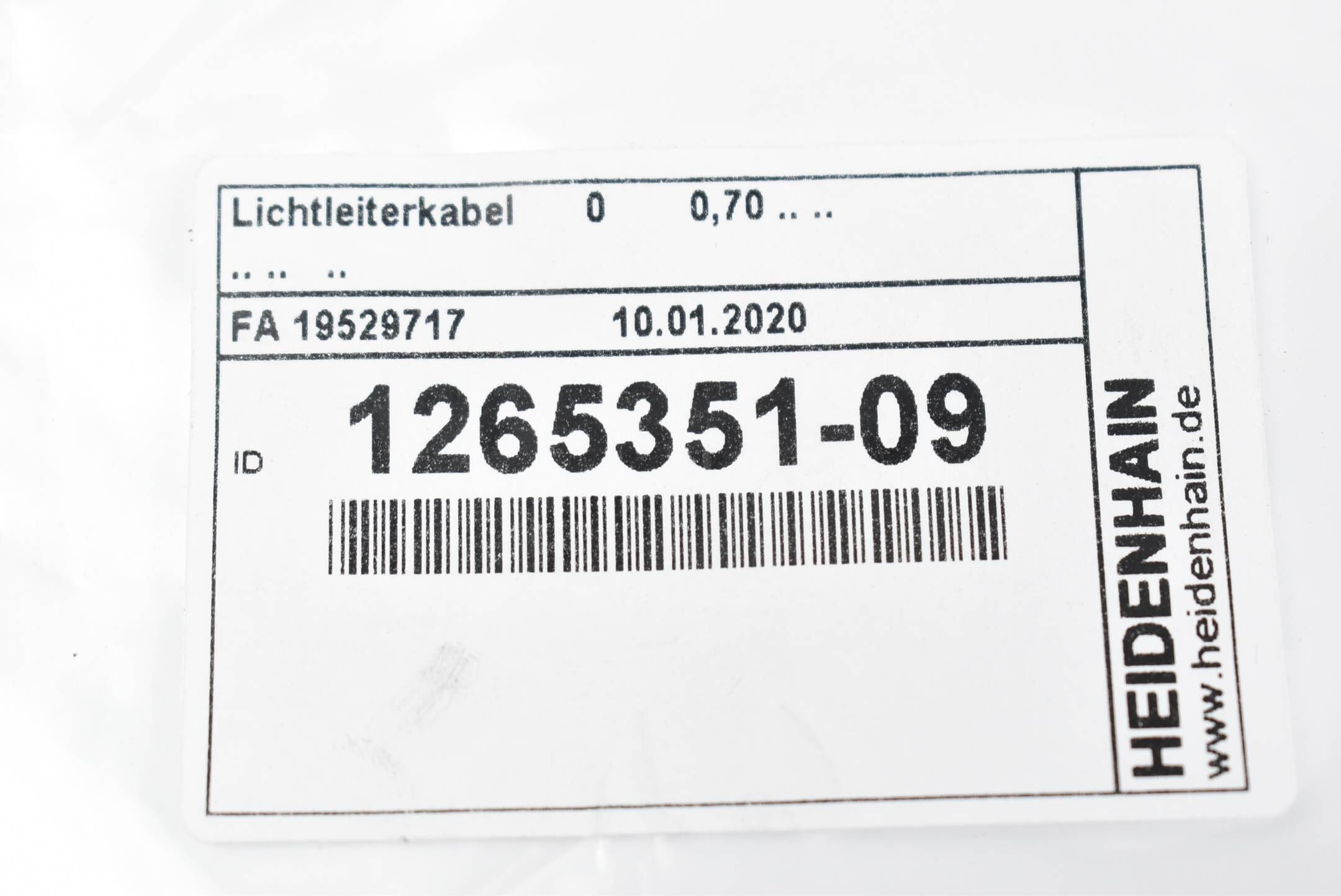 Heidenhain Lichtleiterkabel 1265351-09 ( 126 5351-09 ) 0,7m
