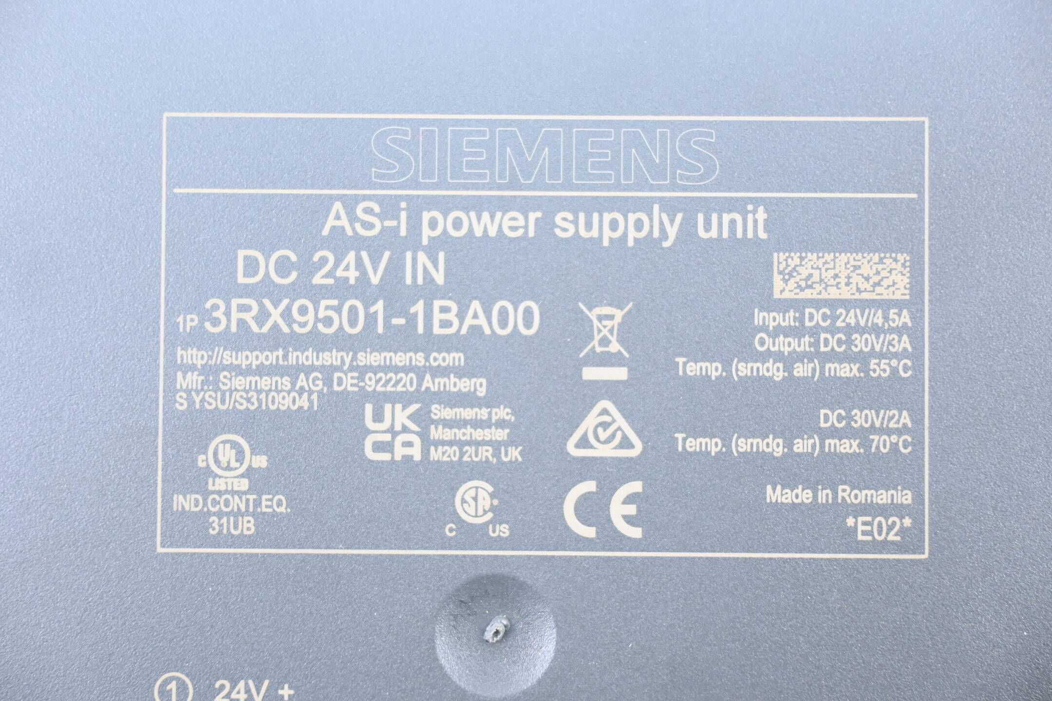 Siemens AS-i Netzteil 3RX9501-1BA00 ( 3RX9 501-1BA00 )
