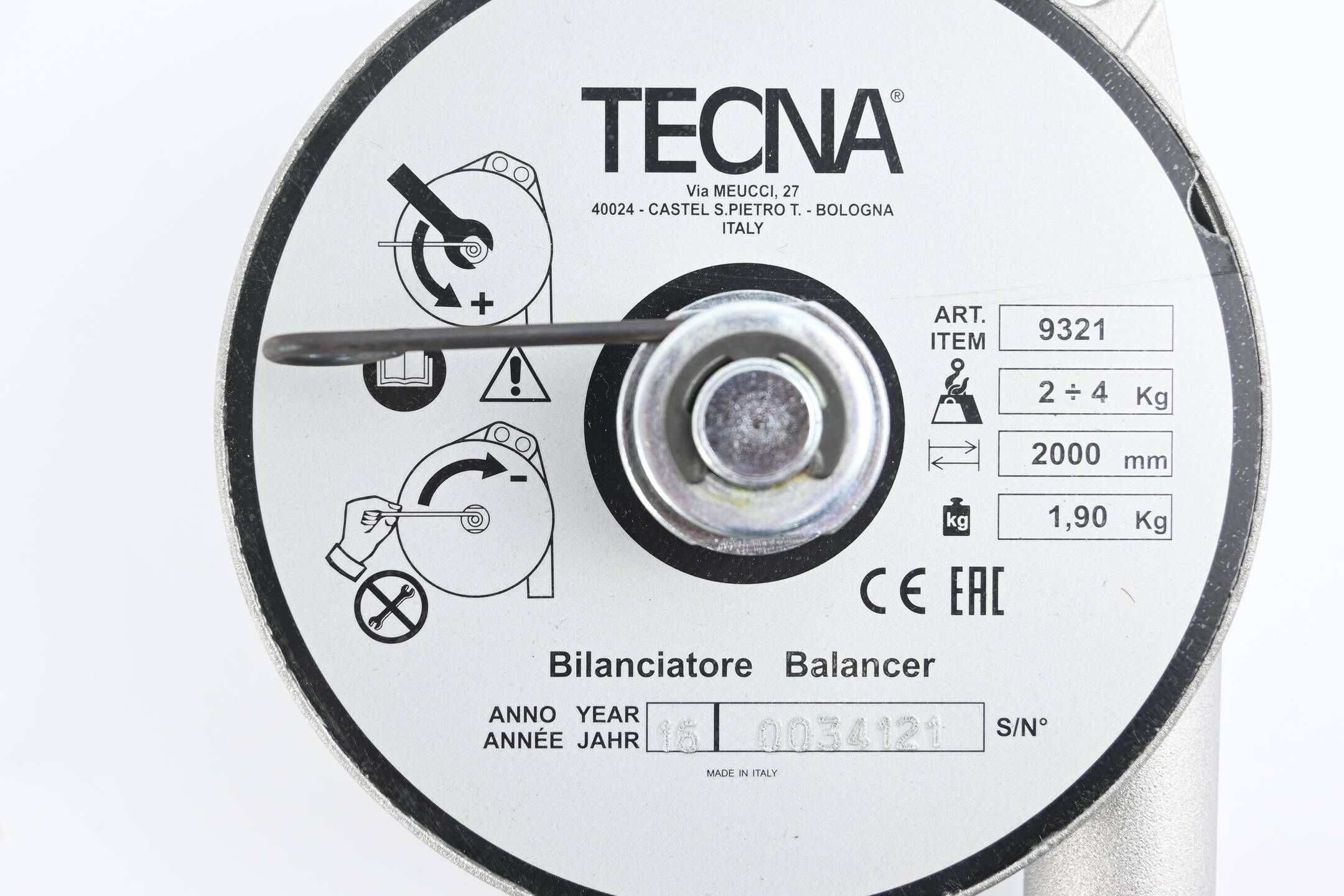 Tecna Federzug 9321 Tragleistung: 2-4kg Seilauszug: 2000mm