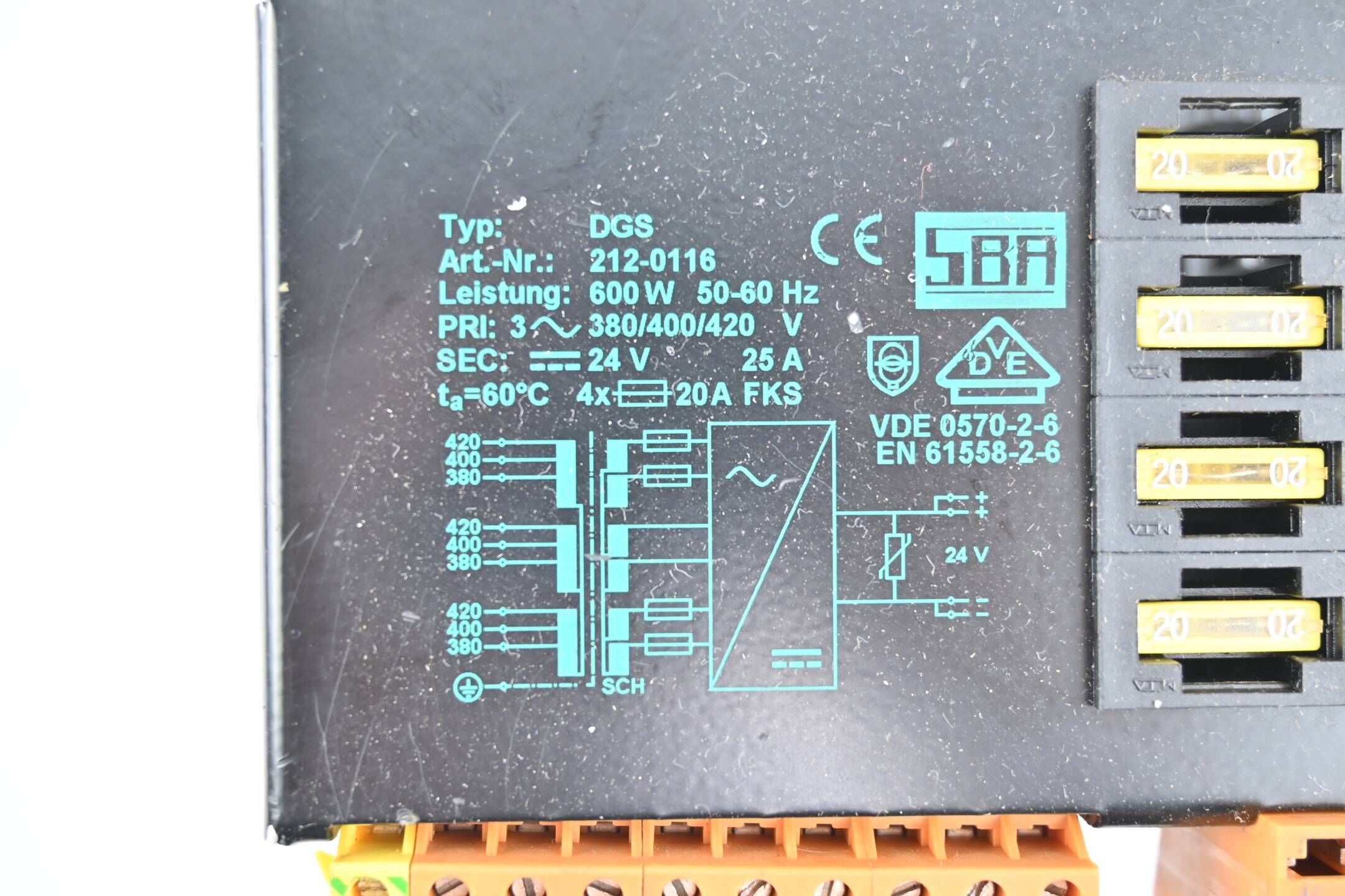 SBA Gleichstromversorgung DGS 600W ( 212-0116 )