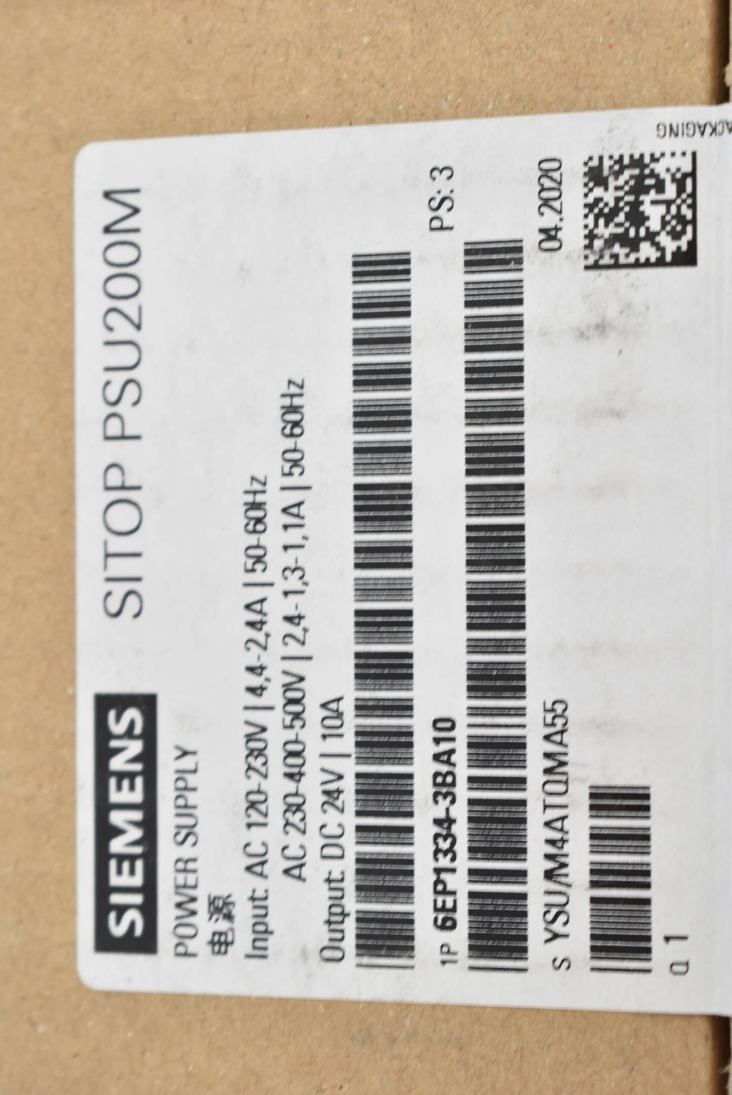 Siemens Sitop PSU200M Stromversorgung 6EP1334-3BA10 ( 6EP1 334-3BA10 ) PS3