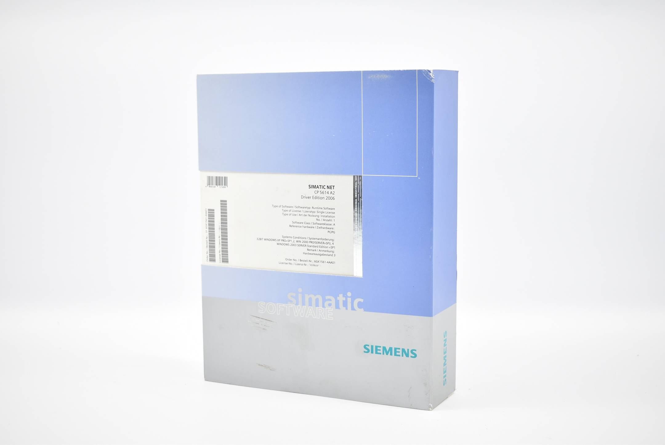 Siemens Simatic Software NET Driver Edition 2006 6GK1561-4AA01 ( 6GK1 561-4AA01)