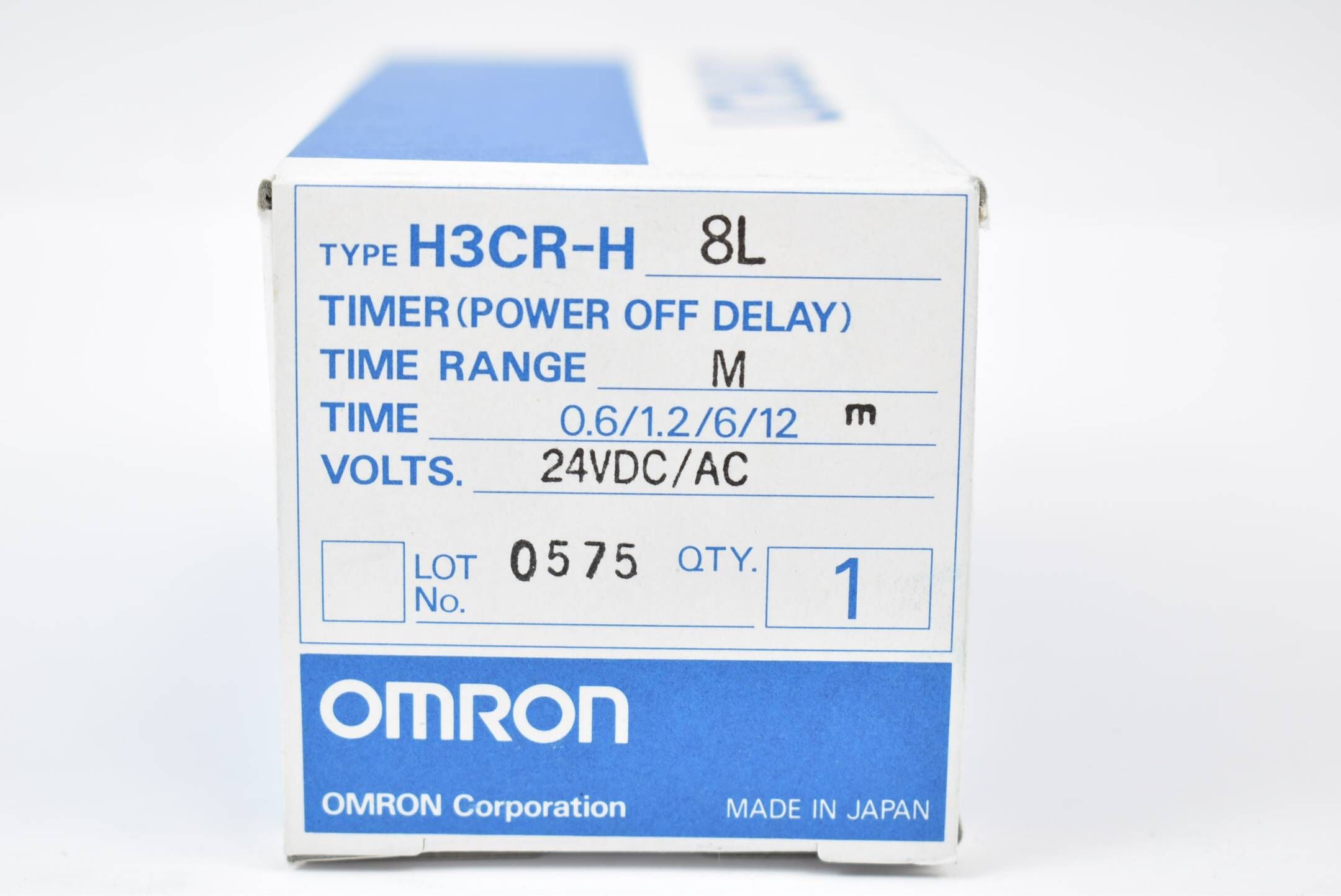 Omron Timer Power off Delay H3CR-H 8L 24VDC/AC Time Range M 0.6 / 1.2 / 6 / 12 m