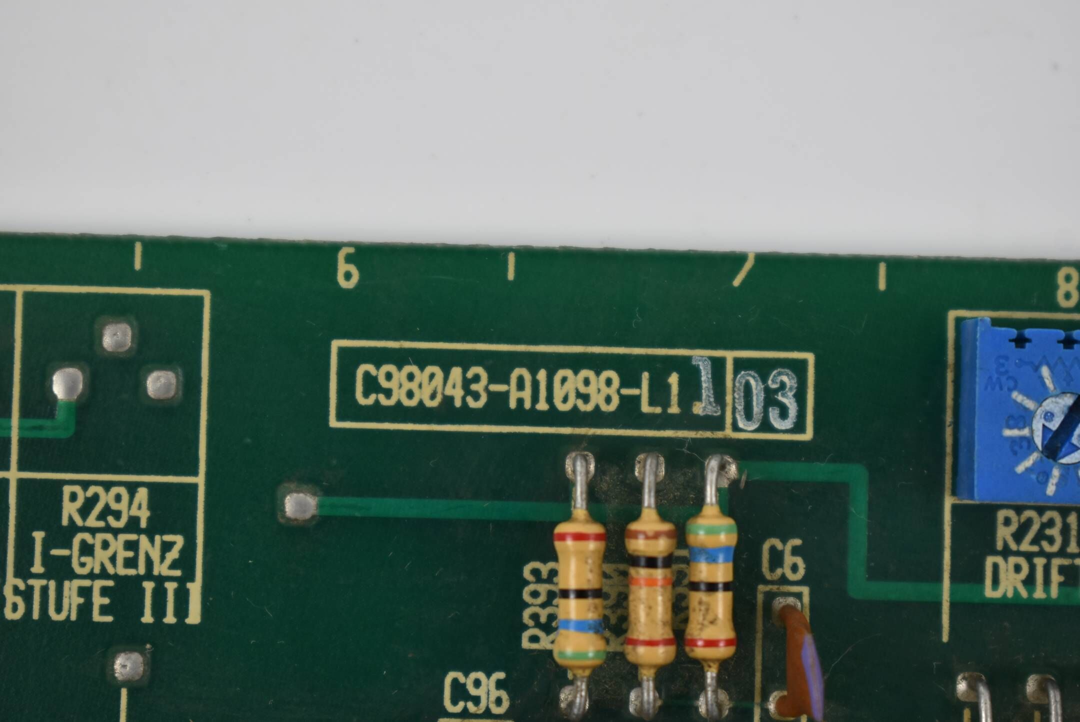 Siemens simodrive Zentralbaugruppe C98043-A1098-L1 103