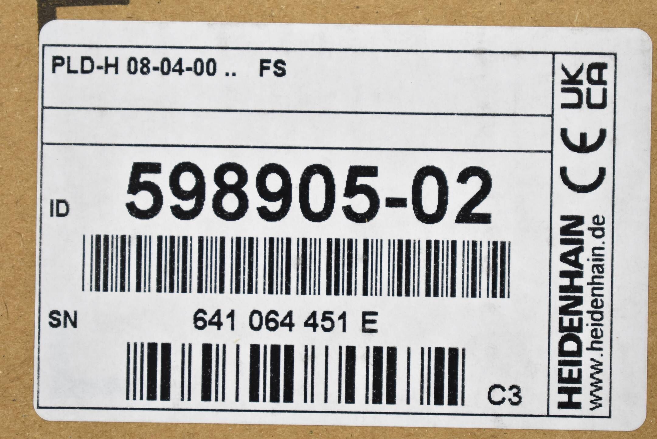 Heidenhain PLD-H 08-04-00 FS ( 598905-02 ) 598 905-02 Ver. C3