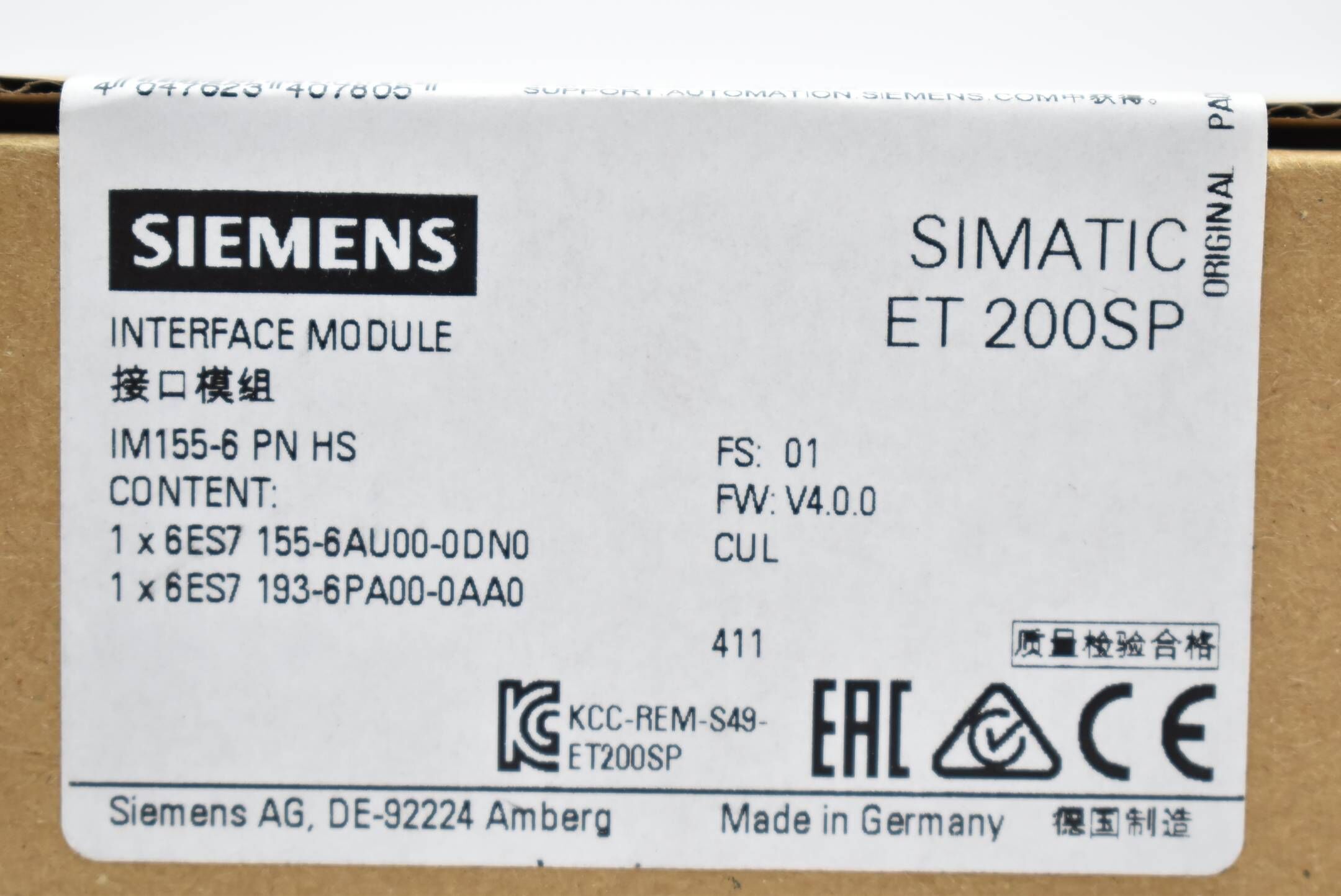 Siemens simatic ET 200SP 6ES7 155-6AU00-0DN0 ( 6ES7155-6AU00-0DN0 ) E1