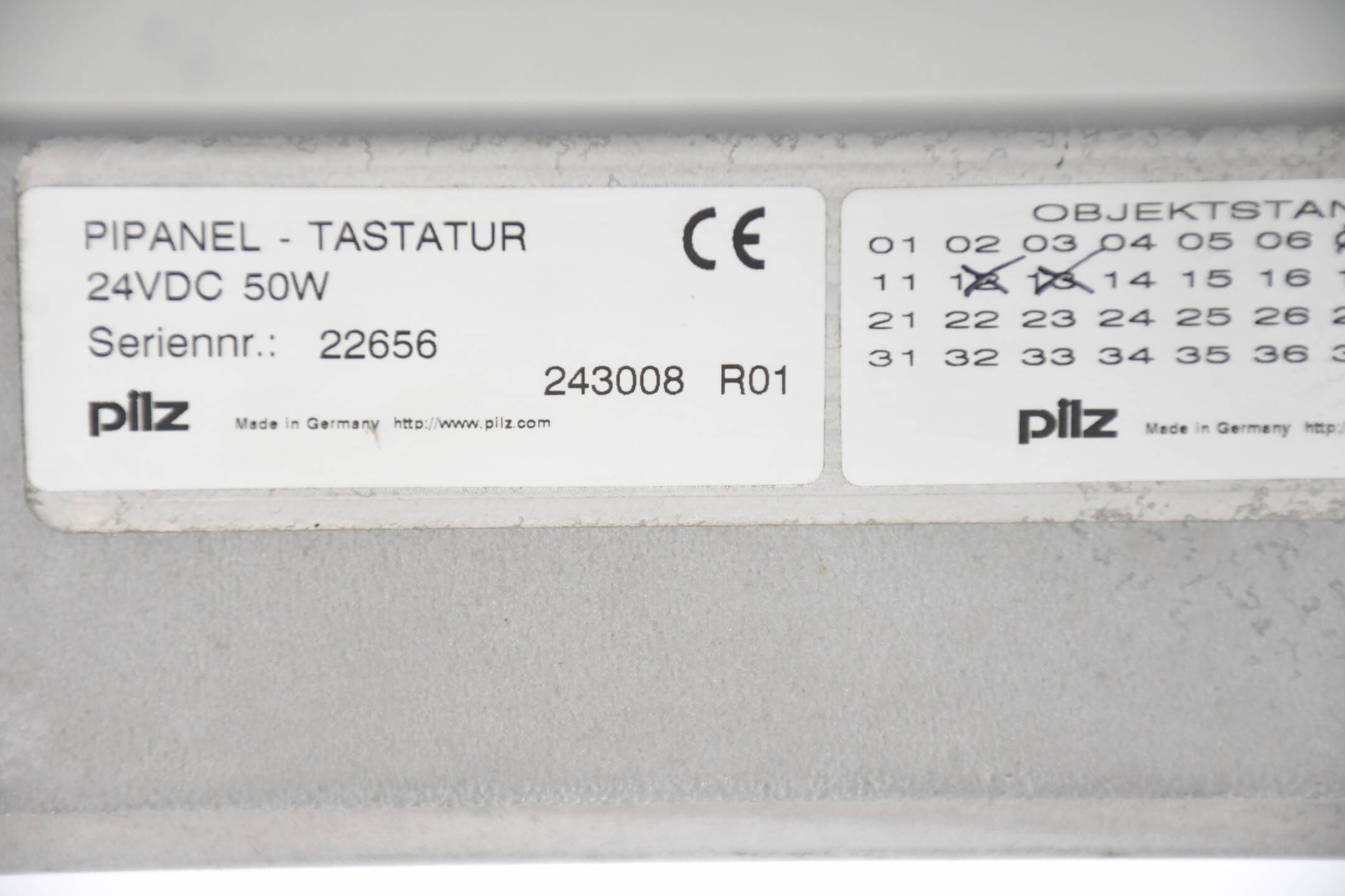 DEFEKT Pilz PiPanel Tastatur 24VDC 50W Bedienpanel 243008
