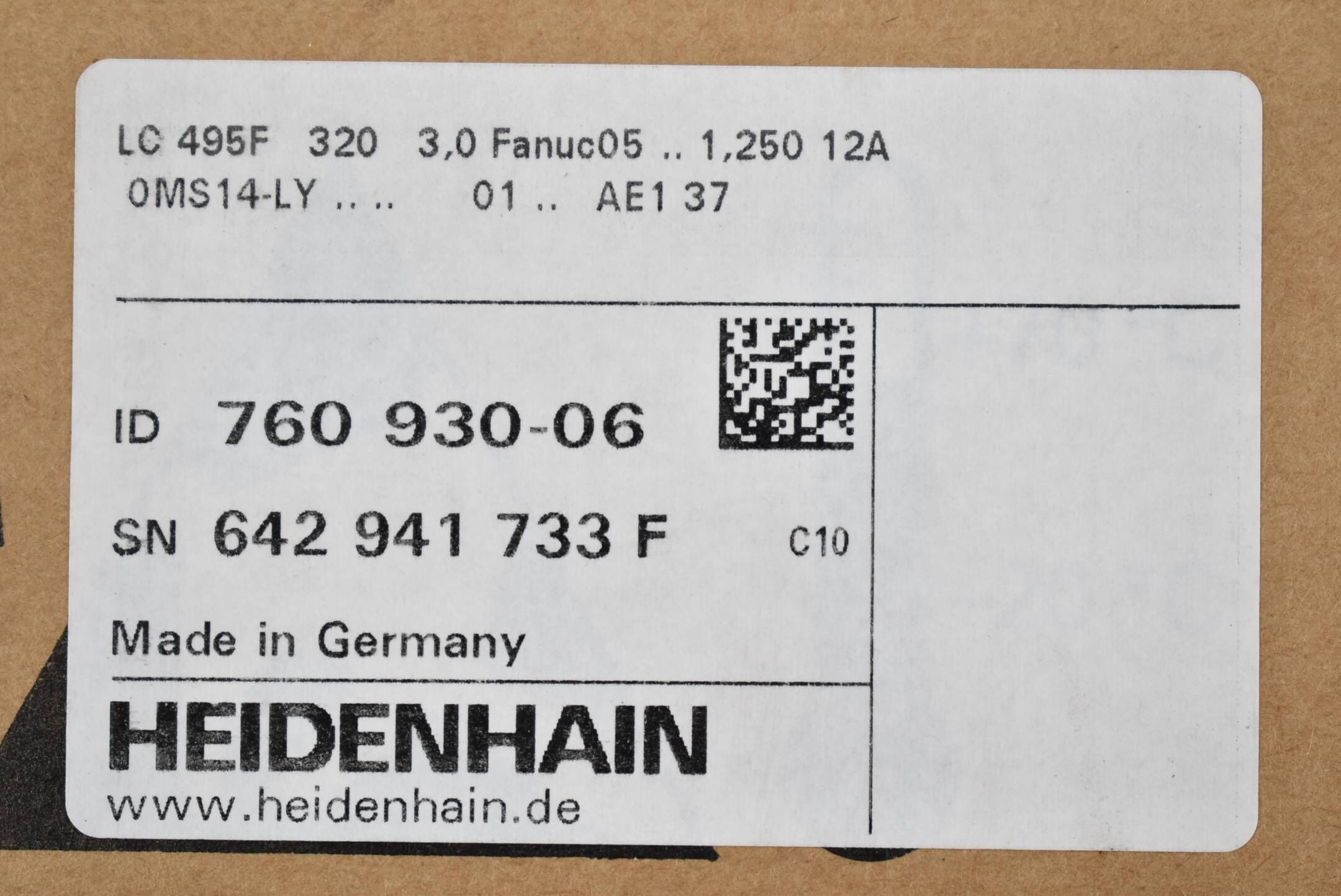 Heidenhain Absolutes gekapseltes Längenmessgerät LC 495F 320 ( 760 930-06 ) C10