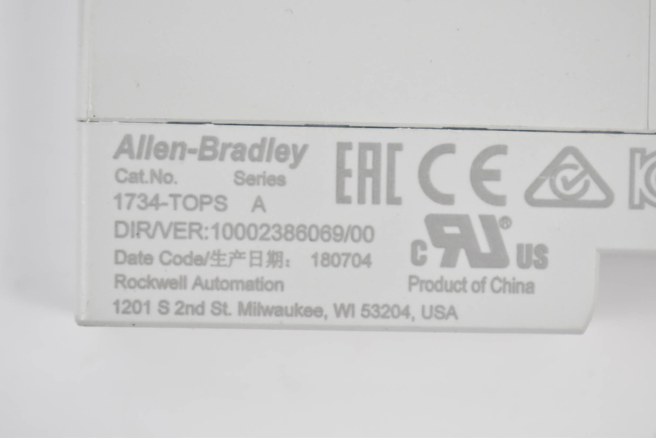 Allen-Bradley POINT I/O Terminal Base 1734-TOPS + Common Terminal Modul 1734-CTM