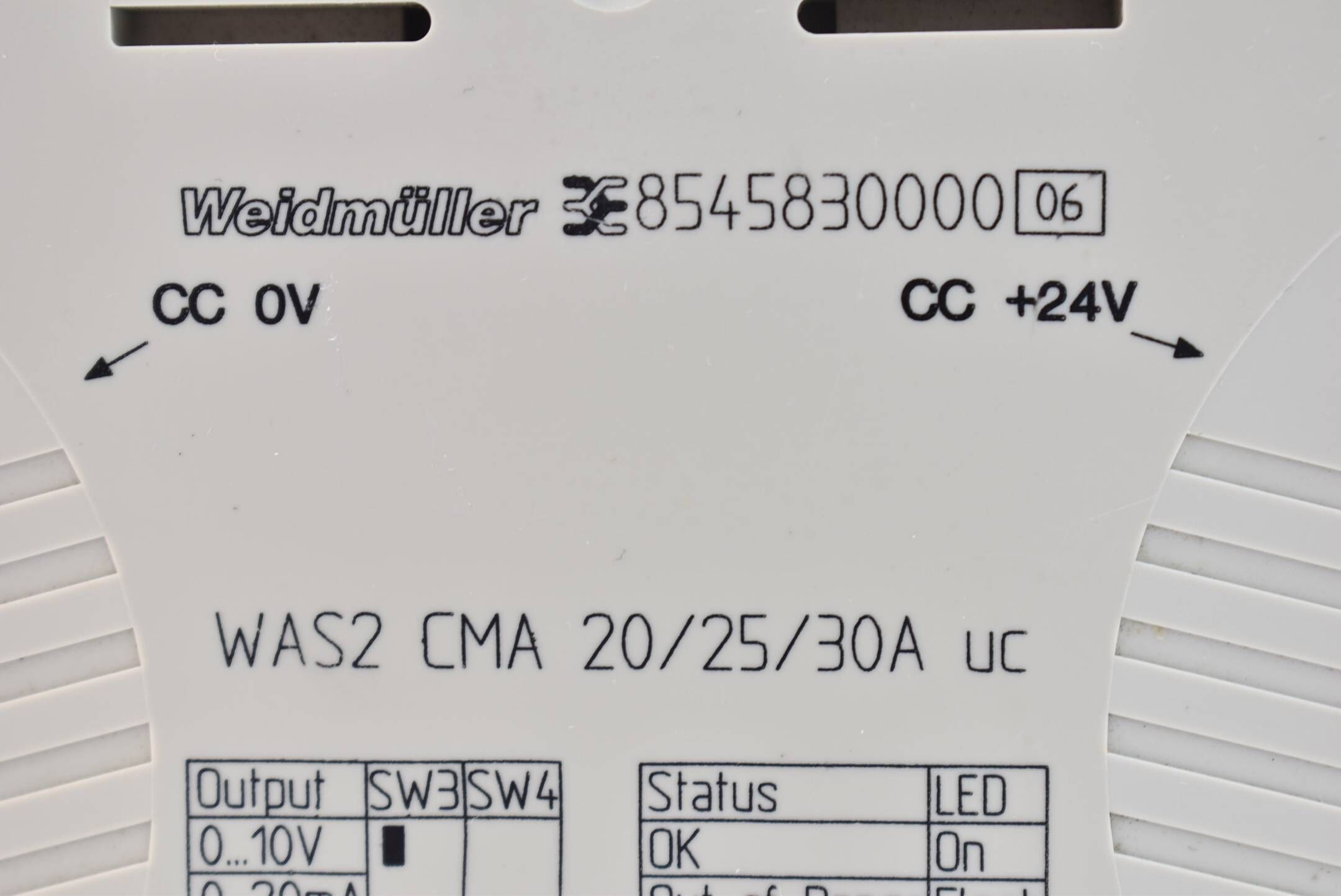 Weidmüller Isolator 10V 0-20mA WAS2 CMA 20/25/30A ( 8545830000 )