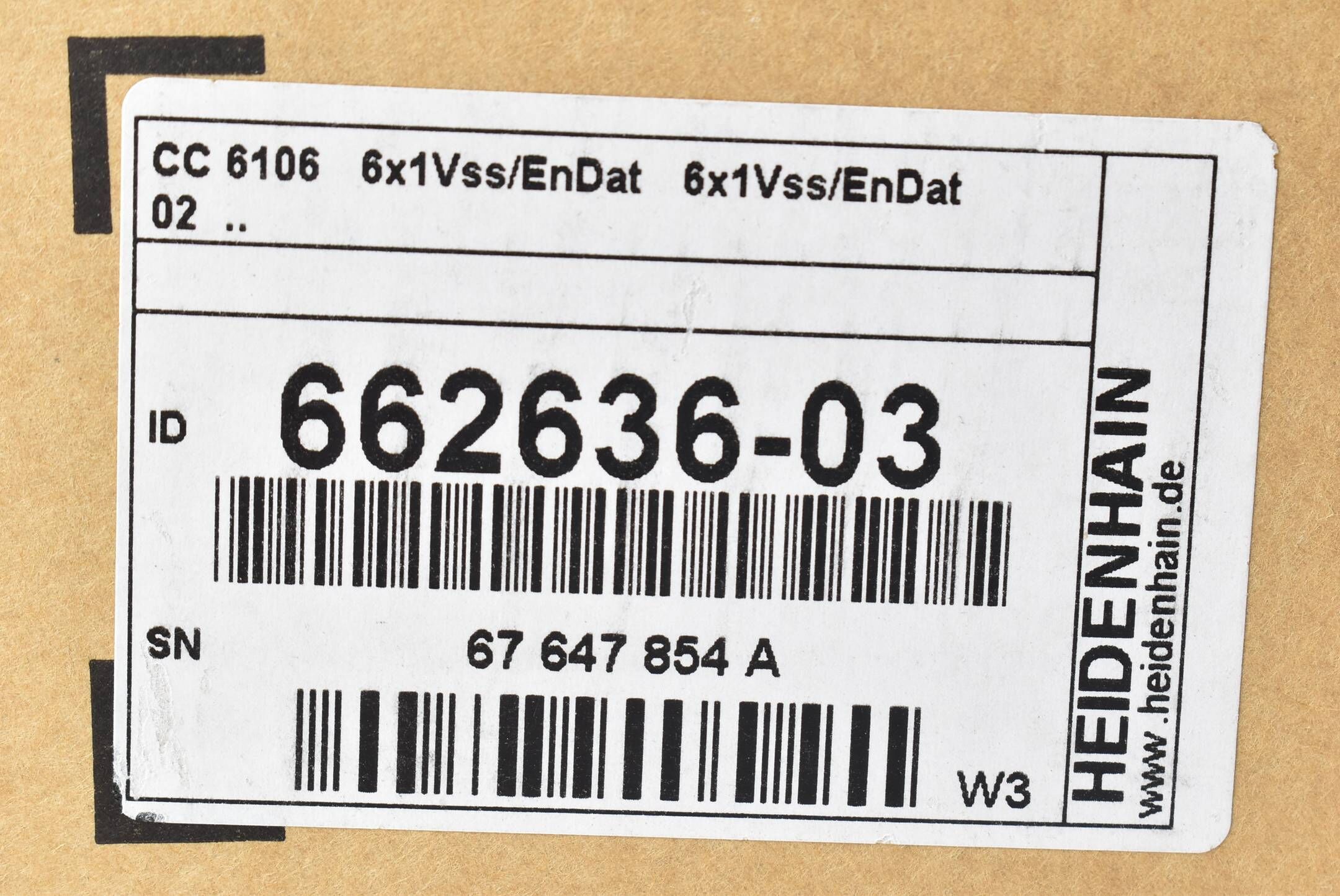 Heidenhain Regeleinheit CC 6106 6x1Vss/EnDat 6x1Vss/EnDat 02 ( 662636-03 ) W3