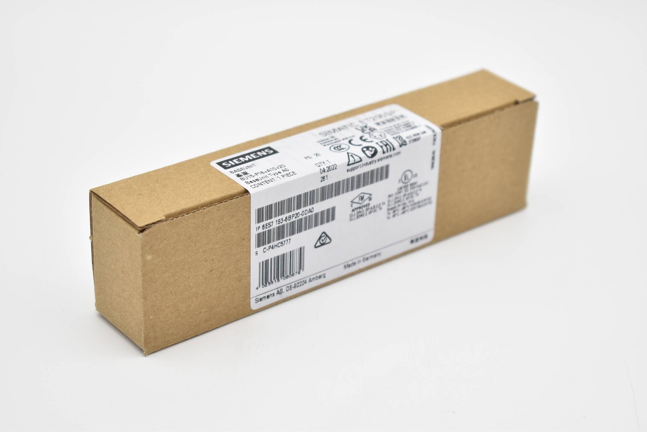 Siemens Simatic ET200SP BU 6ES7193-6BP20-0DA0 ( 6ES7 193-6BP20-0DA0 ) 