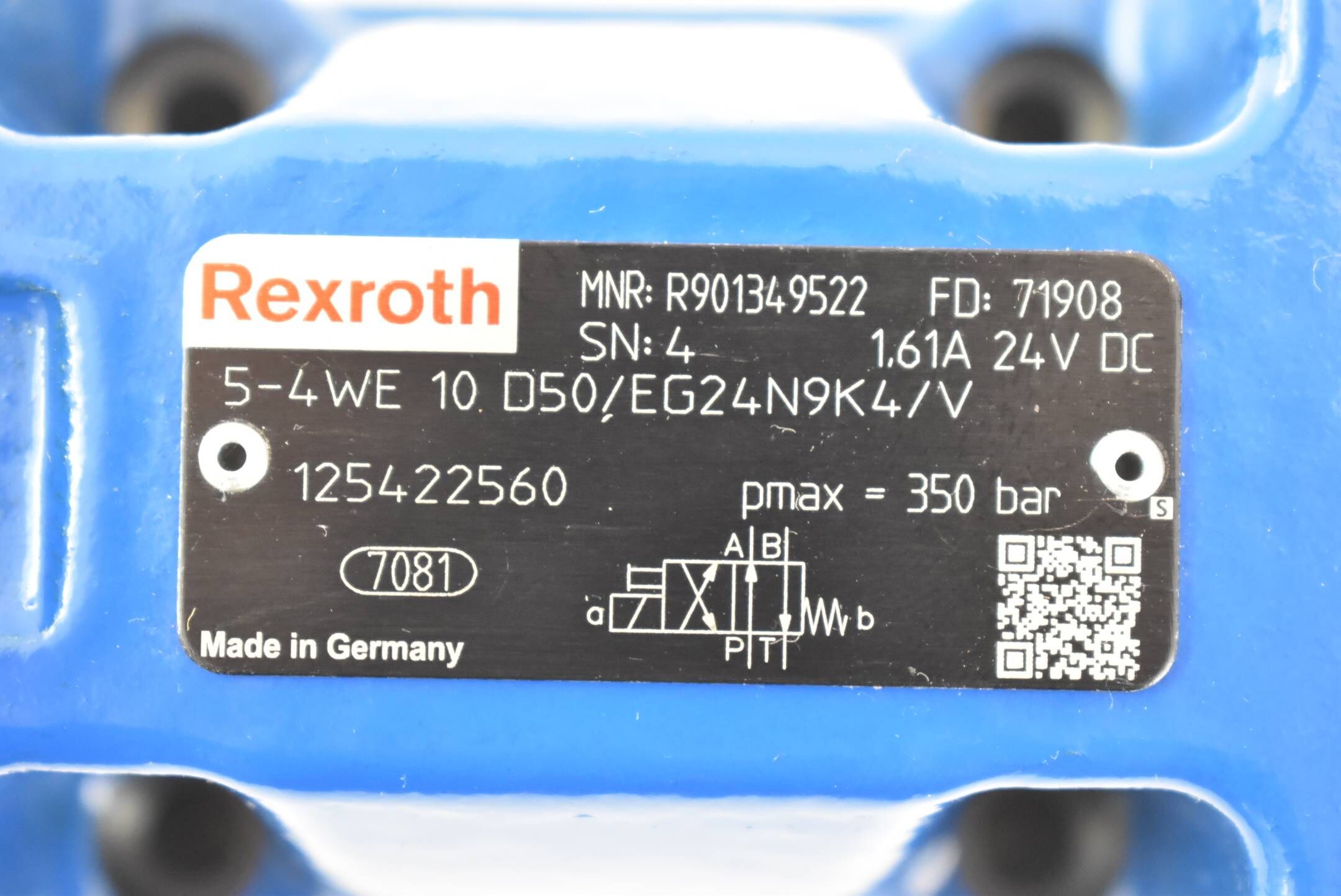 Rexroth Wegeschieberventil 5-4WE 10 D50/EG24N9K4/V ( R901349522 ) 350 bar