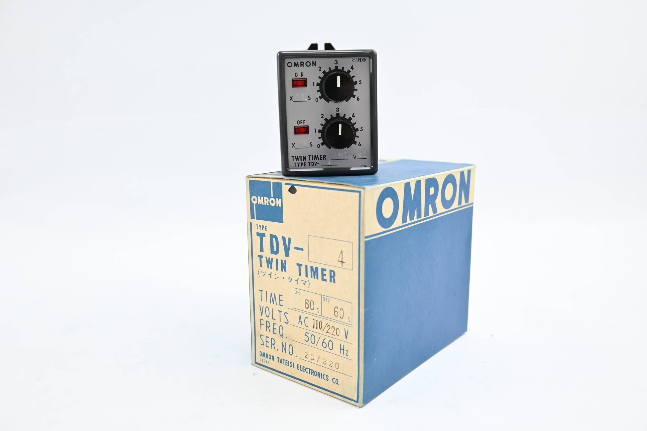 Omron Twin Timer On 60s Off 60s 110/220VAC ( TDV-4 )