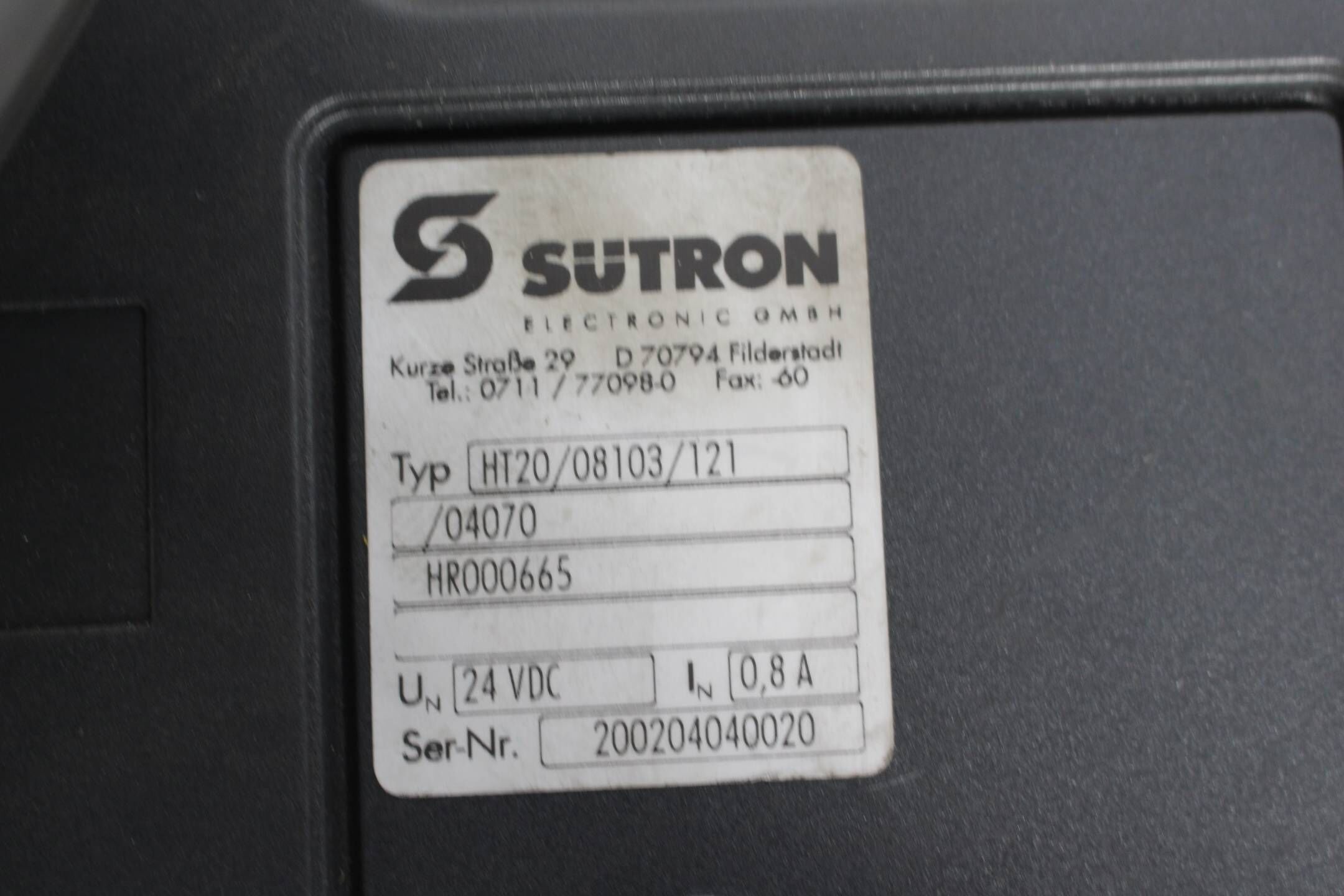 Sütron HT20/08103/121/04070 HR000665