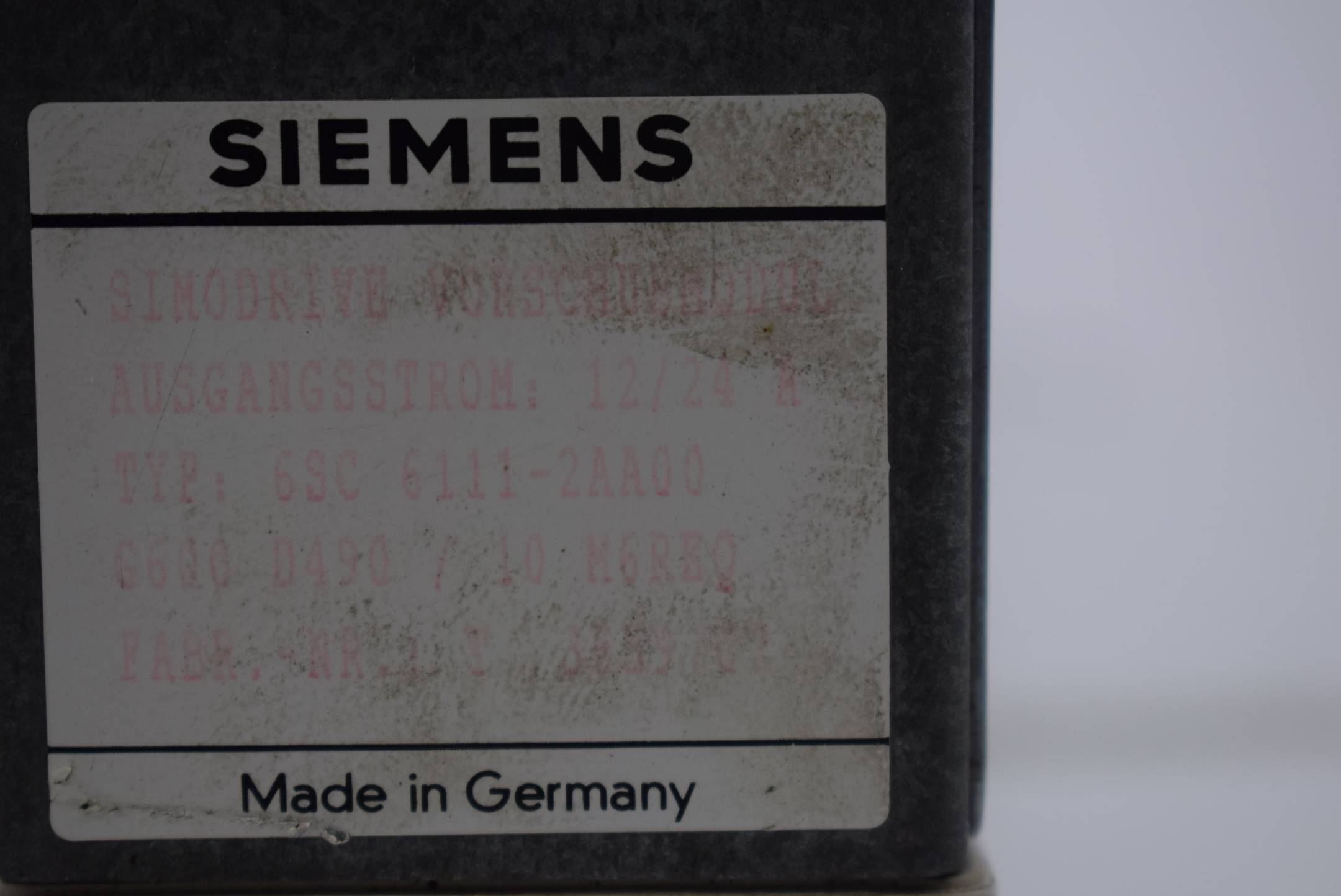 Siemens Simodrive 611 Vorschubmodul 12/24A 6SC6111-2AA00 ( 6SC6111-2AA00 )