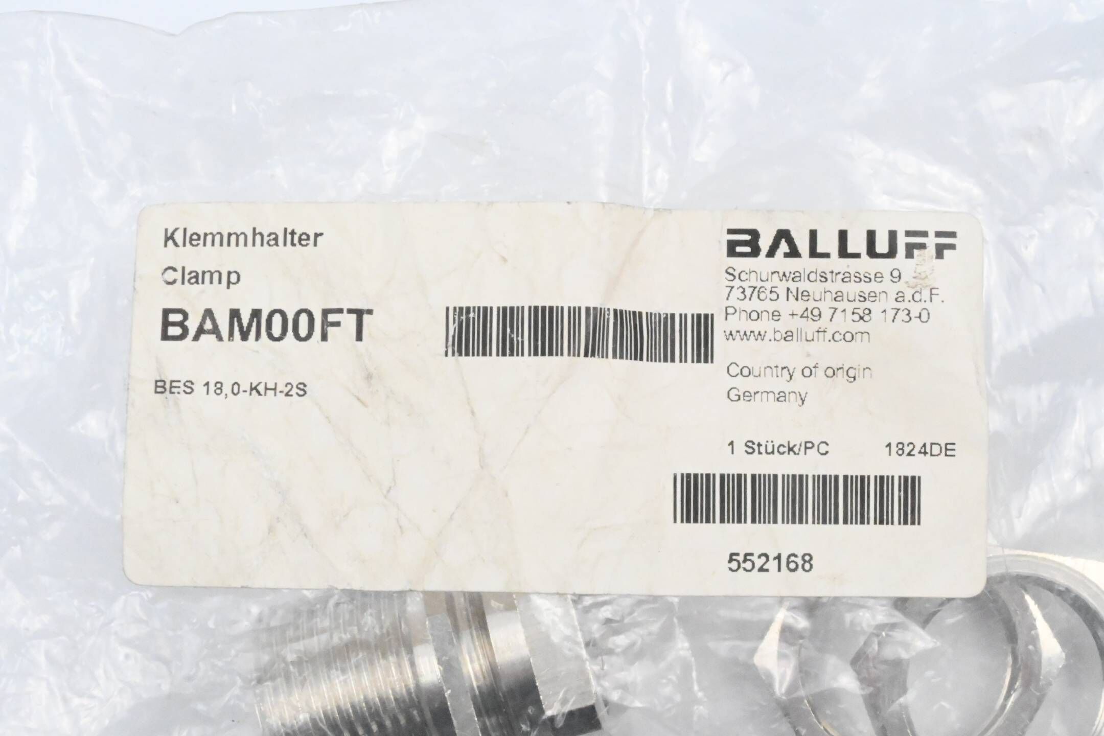 Balluff Klemmhalter BES 18,0-KH-2S ( BAM00FT )