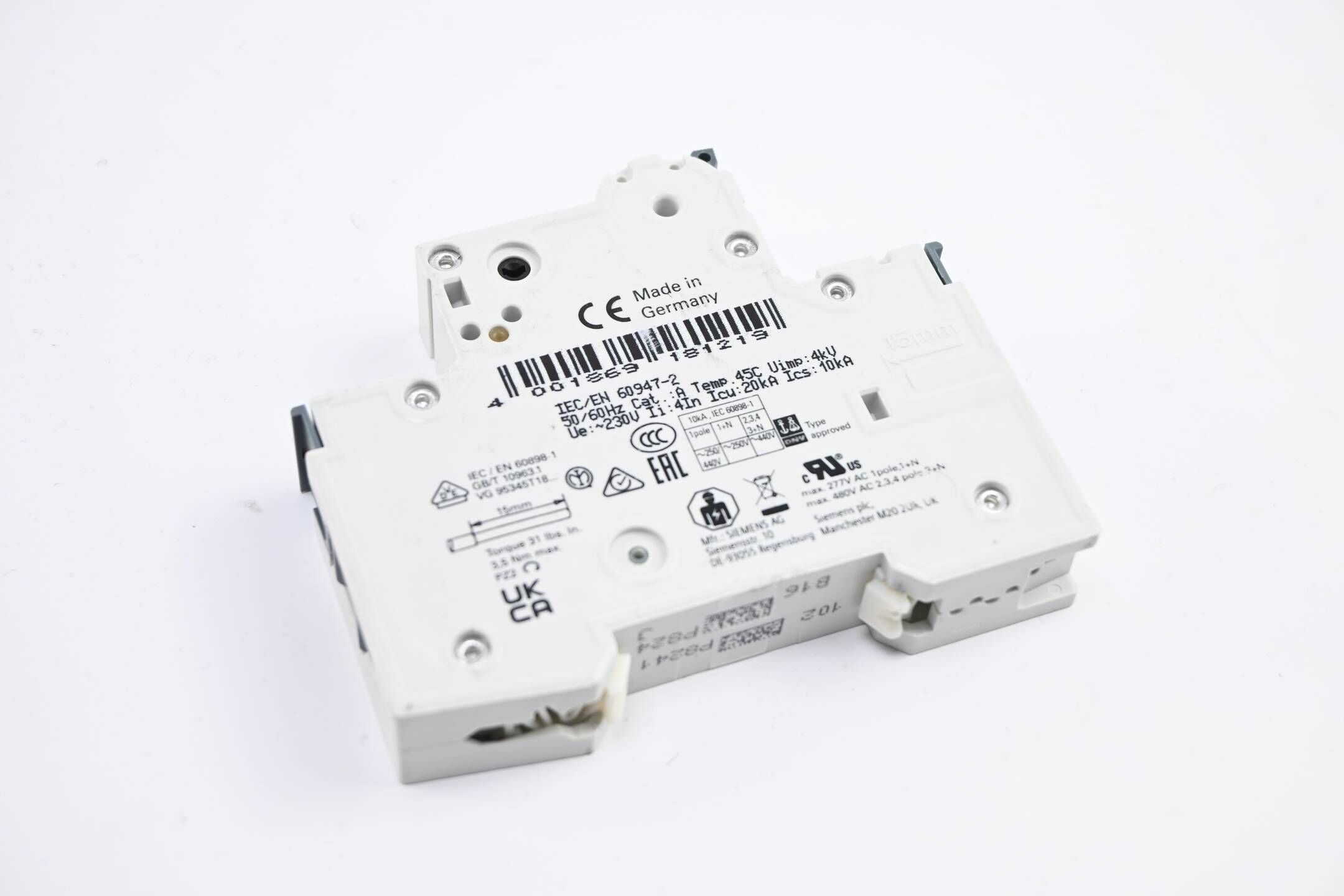 Siemens Sentron Leitungsschutzschalter 5SY4116-6 ( 5SY4 116-6 ) B16